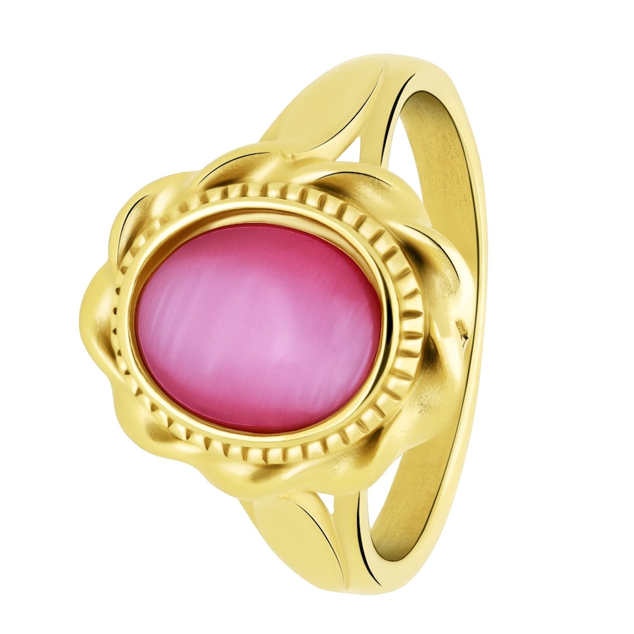 Lucardi Ringe Stahl Rosa - 53mm Damen