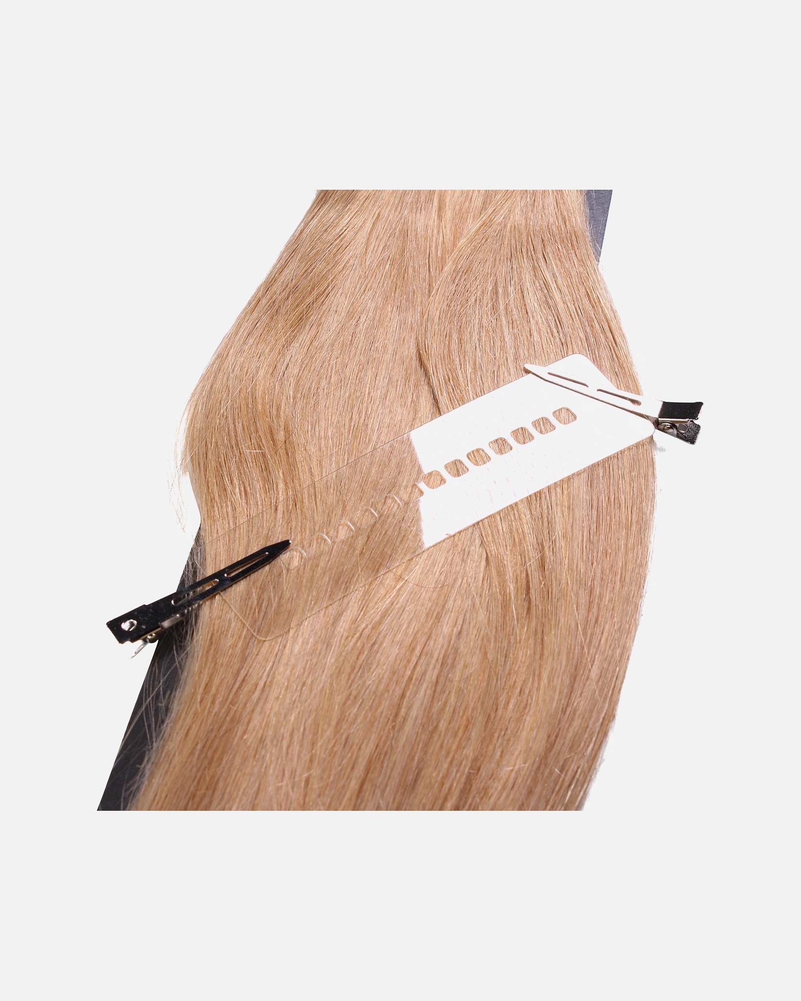Extensions für Weiblich hair2heart Mini Haarspangen im 2er Set zur Anbringung von Extensions Mini Haarspangen