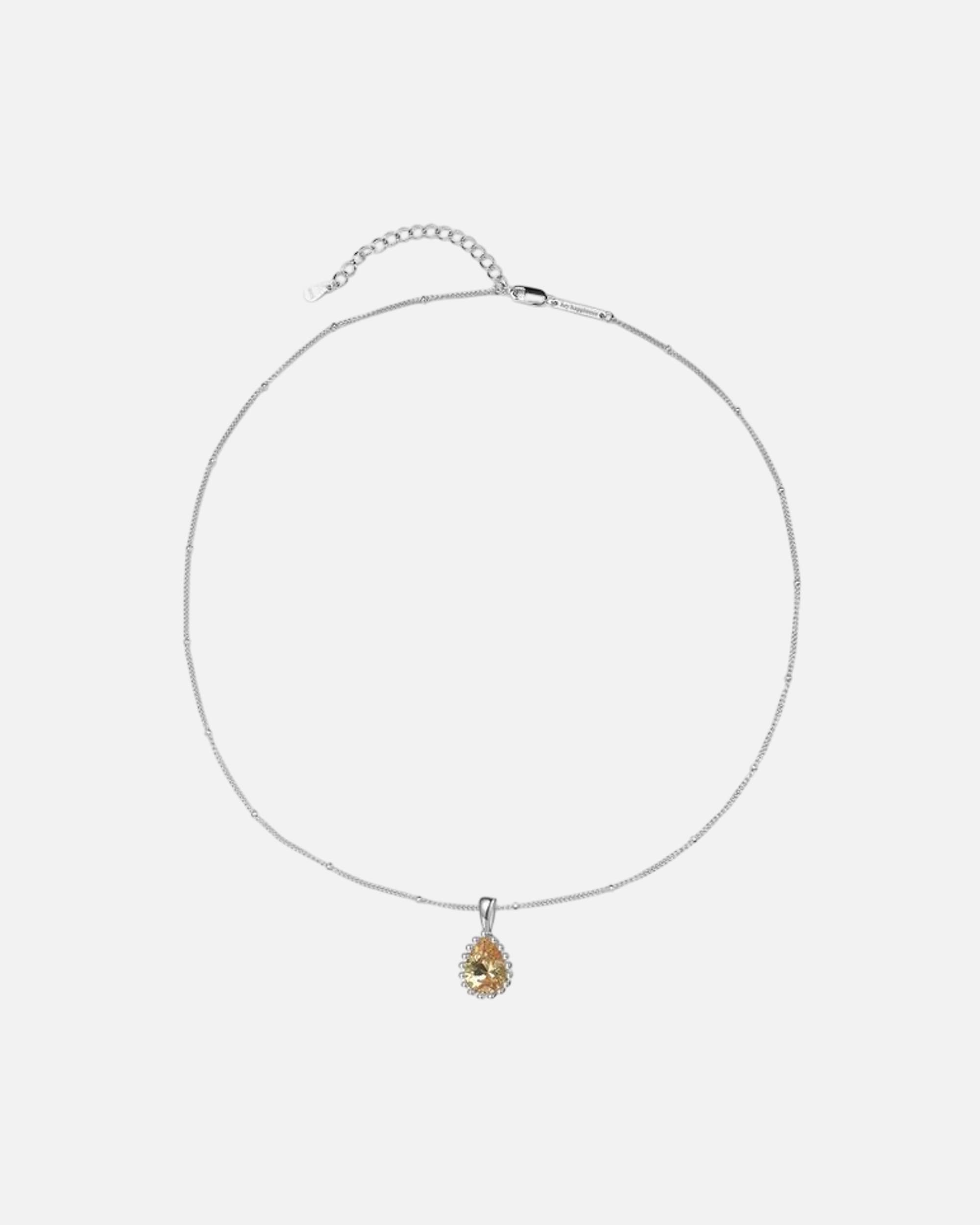 Halskette für Weiblich Hey Happiness Default Brand Line November Geburtsstein Halskette – 925 Sterling Silber Silber