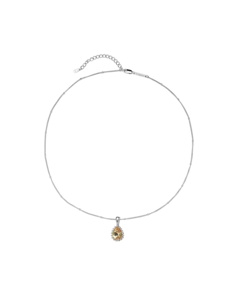 Hey Happiness November Geburtsstein Halskette – 925 Sterling Silber Damen