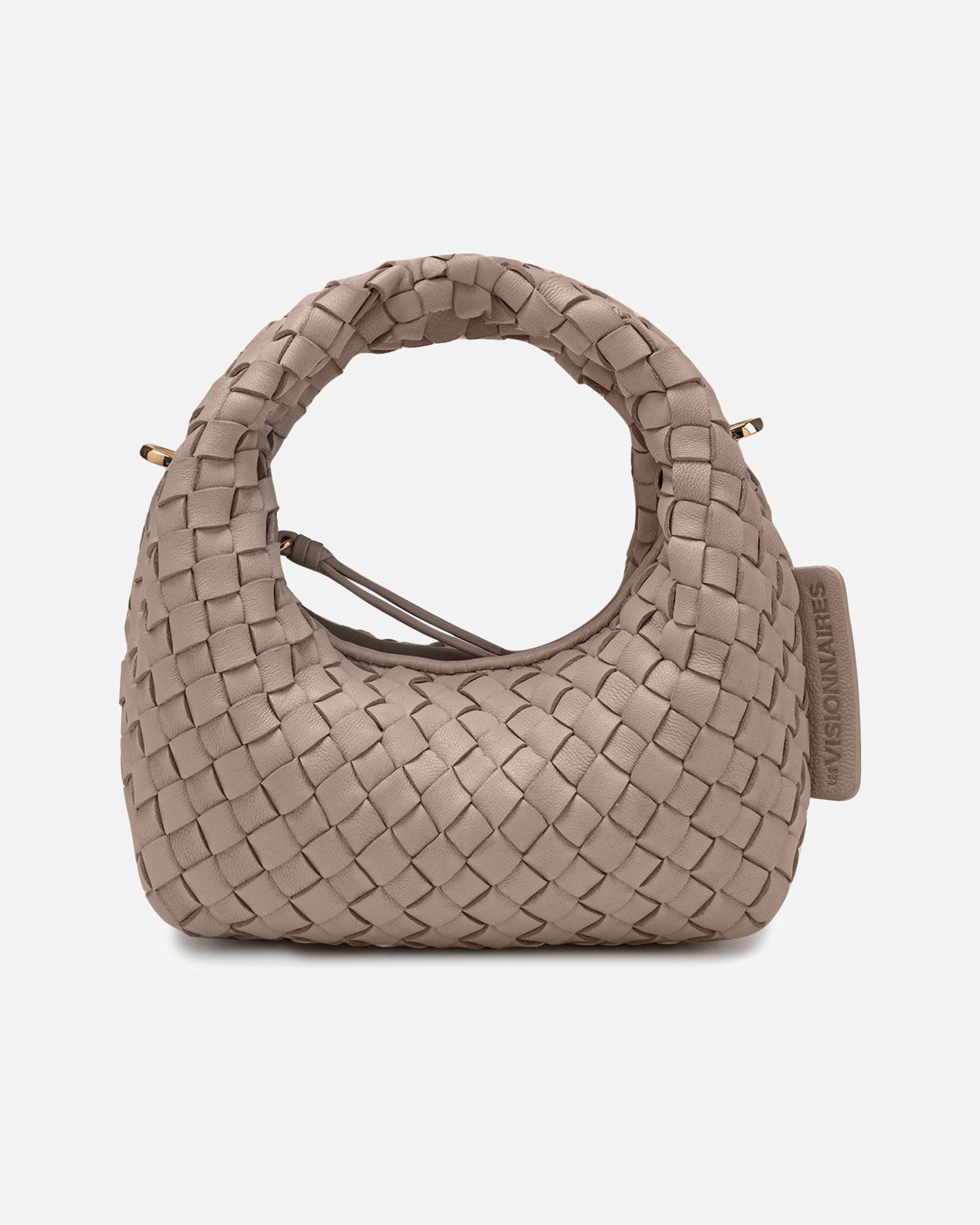 Tasche für Weiblich LES VISIONNAIRES Default Brand Line Greta Micro weave Henkeltasche cappuccino beige