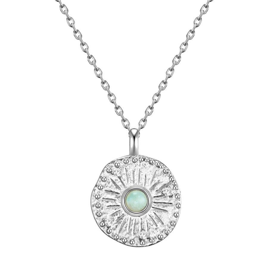Glanzstücke München Halskette Sterling Silber Amazonit in 40,0 cm Basiskette + 5,0 Verlängerung Damen