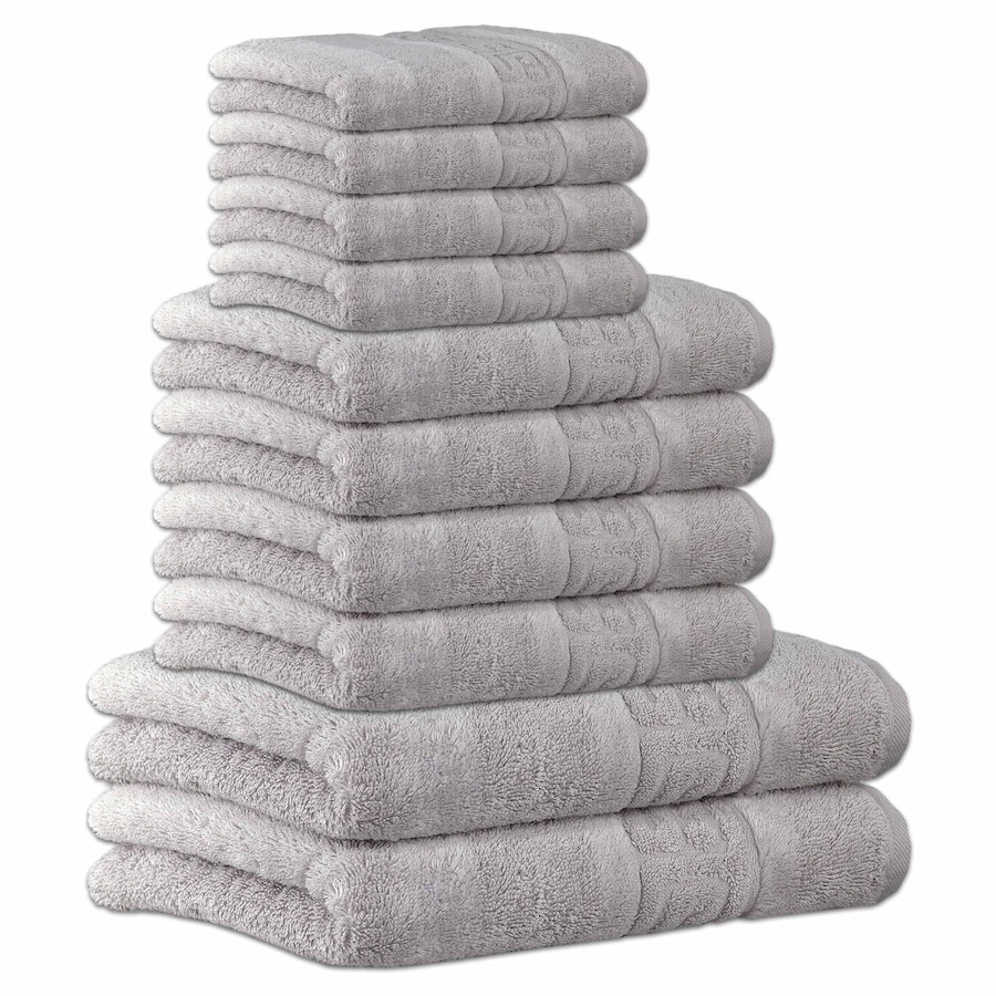 Cawö Handtuch 10er Pack 'C Noblesse' Silber