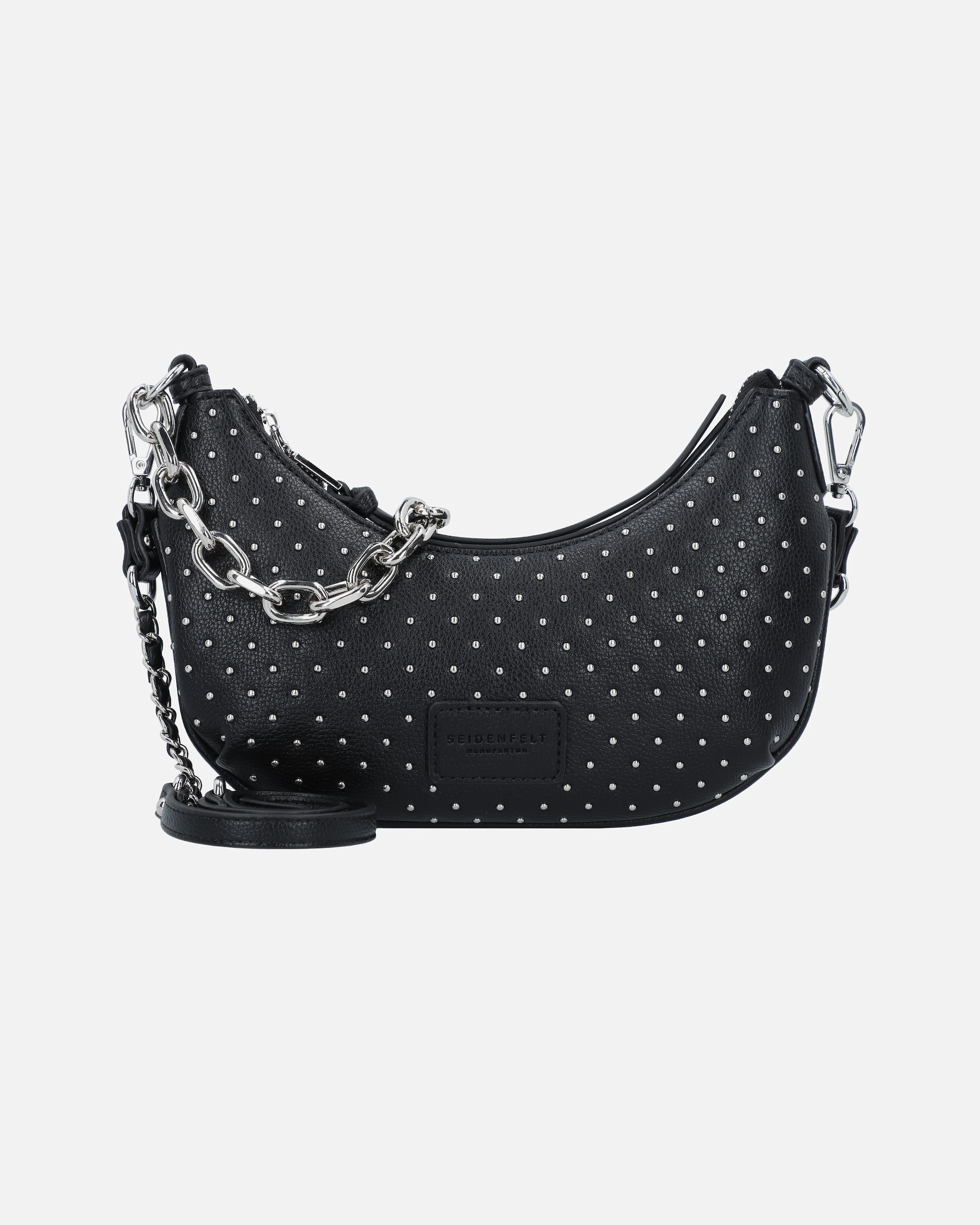 Clutch für Weiblich Seidenfelt Jomala Schultertasche black with tiny rivets