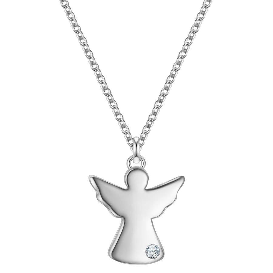Glanzstücke München Halskette Engel aus Sterling Silber in silber mit Lab Grown Diamond 40,0 cm Basiskette + 5,0 Verlängerung Damen