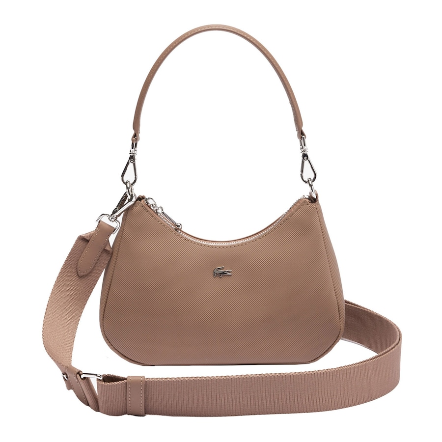 Lacoste Core Essentials Schultertasche Hellbraun Braun Damen