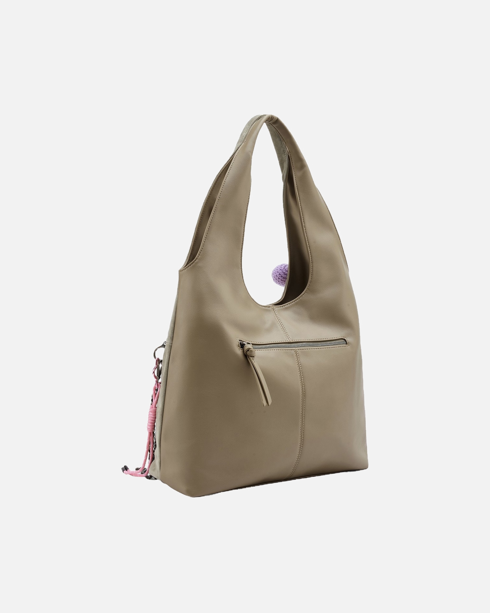 Handtasche für Weiblich FREDsBRUDER Handtasche Beautiful Mess Hobo Taupe