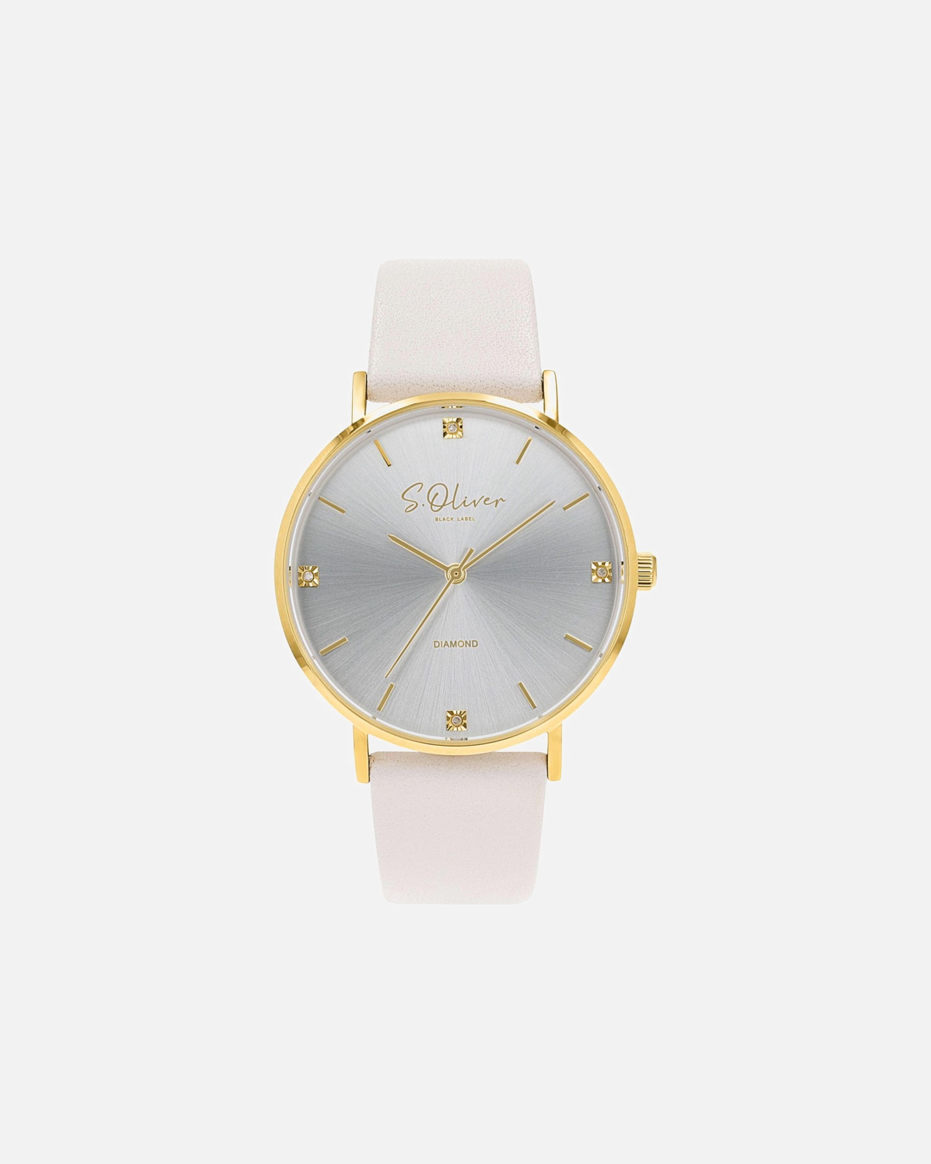 Uhr für Weiblich s.Oliver Quarzuhr Gold