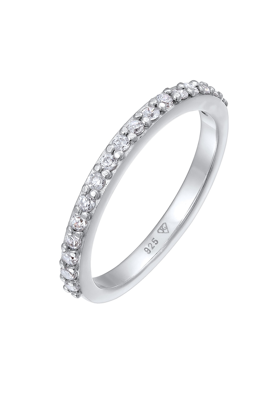 Elli DIAMONDS Laborgezüchteter Diamant Weiß (0.068 ct) 925 Sterling Silber 52 Damen