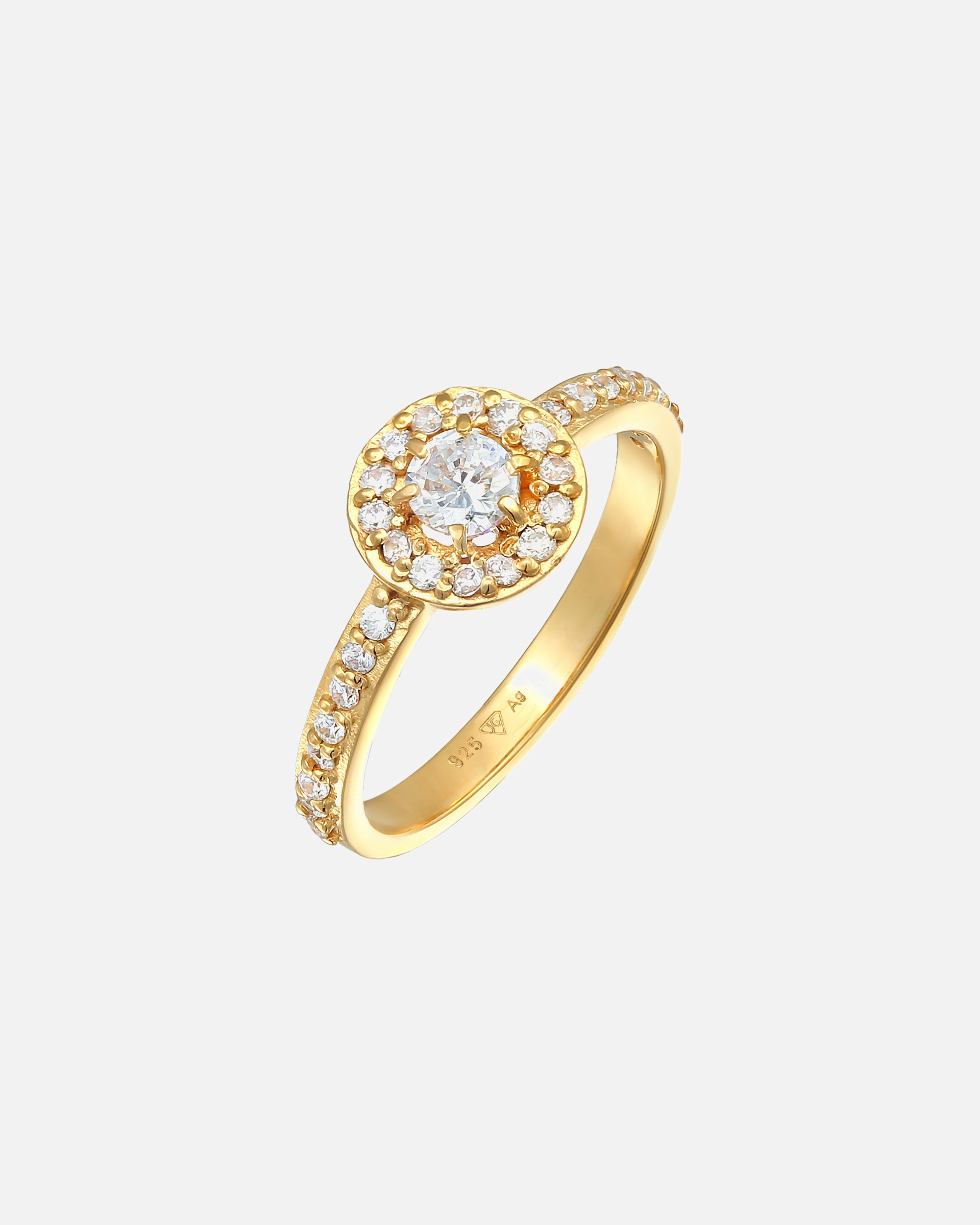 Ring für Weiblich Elli Zirkonia Klassik Verlobung 925 Silber 58