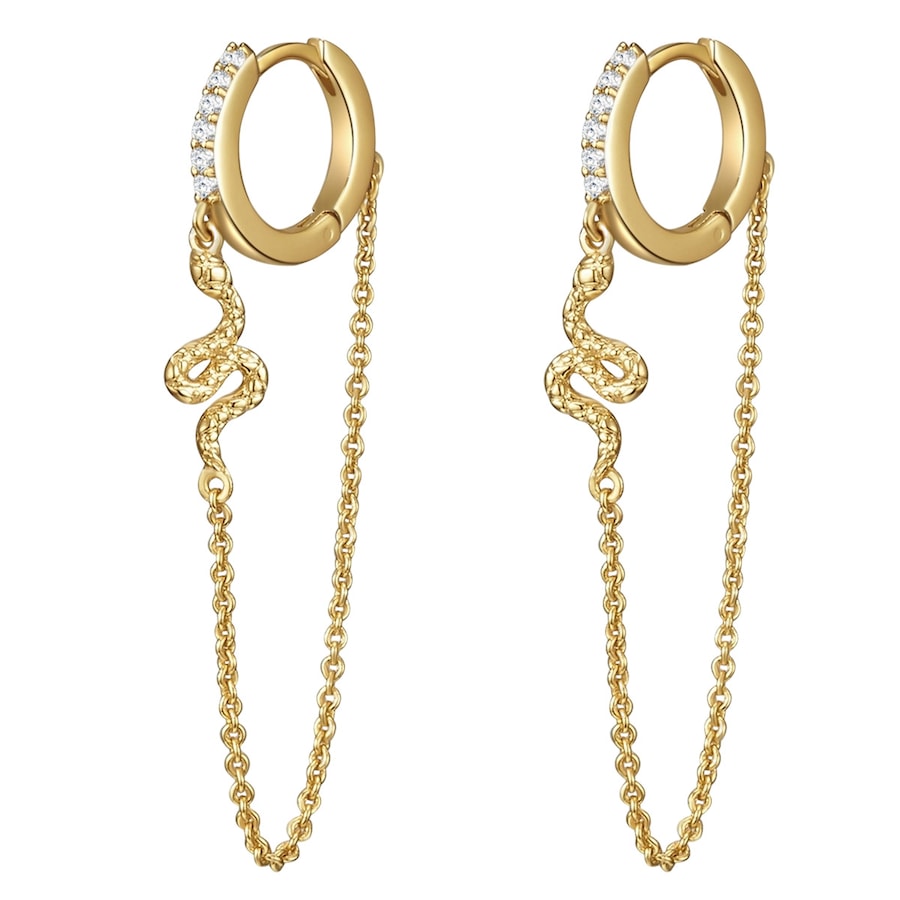 Glanzstücke München Creolen Sterling Silber Zirkonia in Gelbgold 42,1 mm Damen