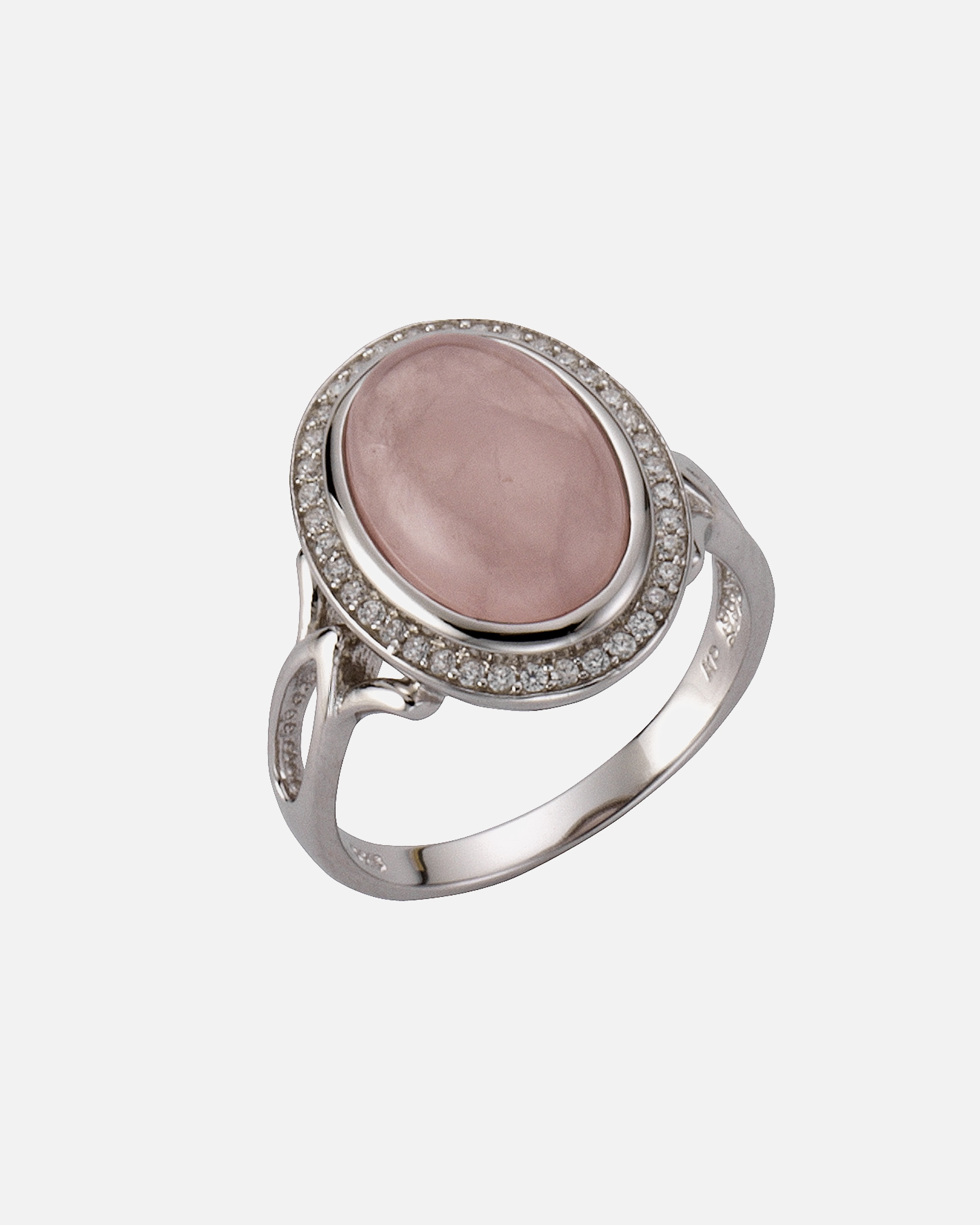 Ring für Weiblich Zeeme Ring 925/- Sterling Silber Rosenquarz rosa 056 (17,8)