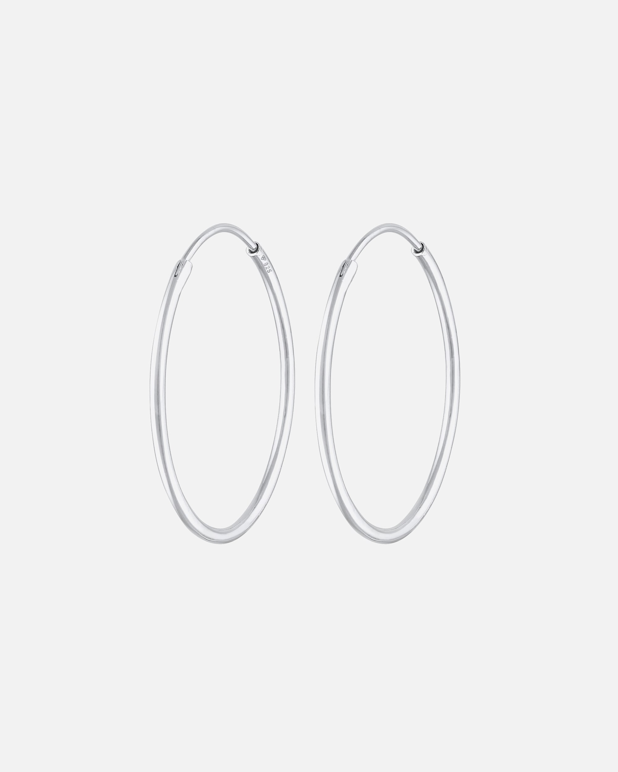 Creolen für Weiblich Elli Elli Ohrringe Creolen Rund Basic Klassisch 925 Silber silberfarben