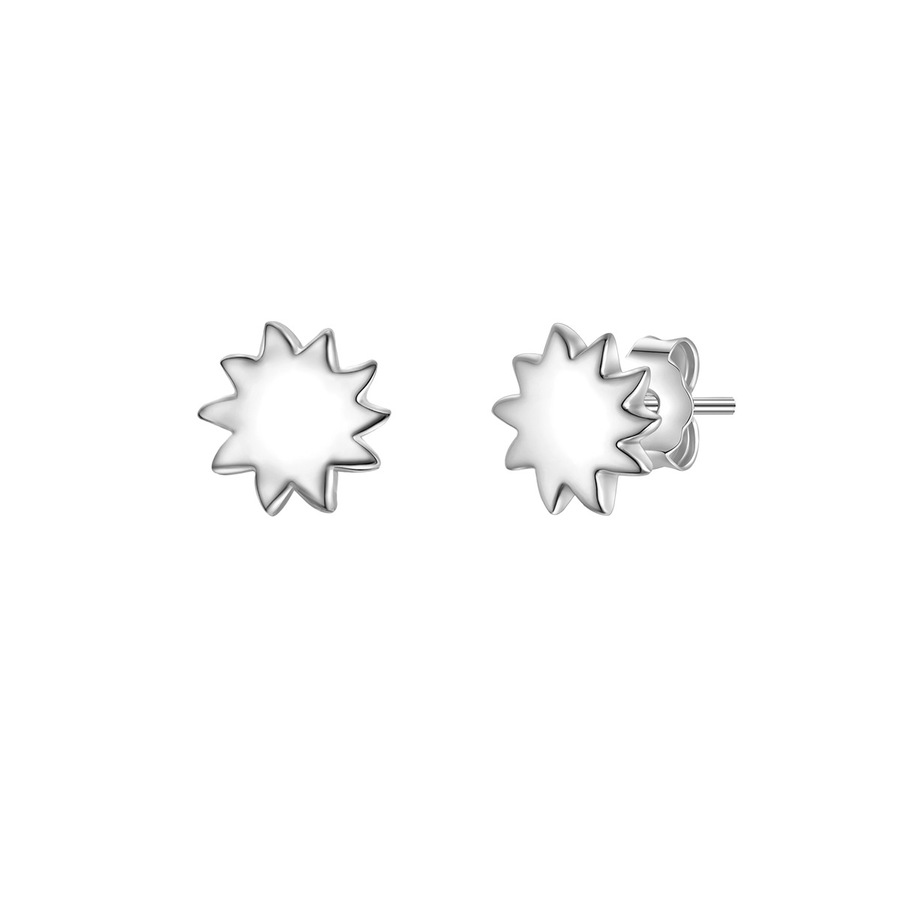 Glanzstücke München Ohrstecker Sonne aus Sterling Silber in silber 6,8 mm Damen