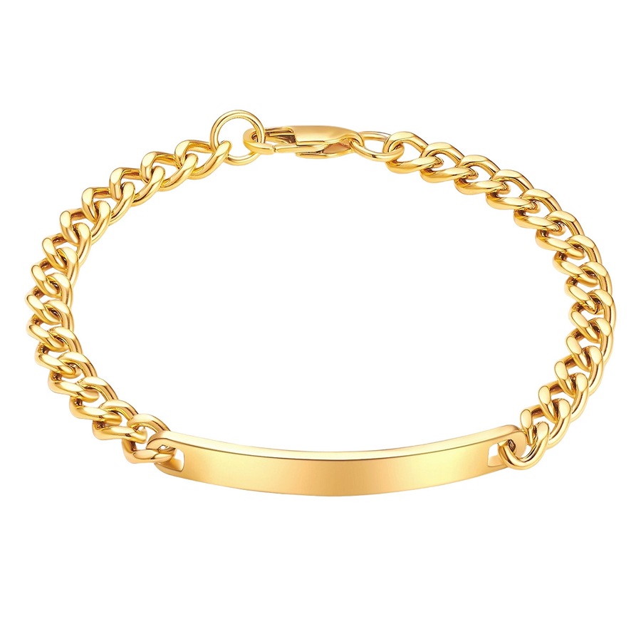 True Rebels Armband Edelstahl in Gelbgold 21 cm Herren