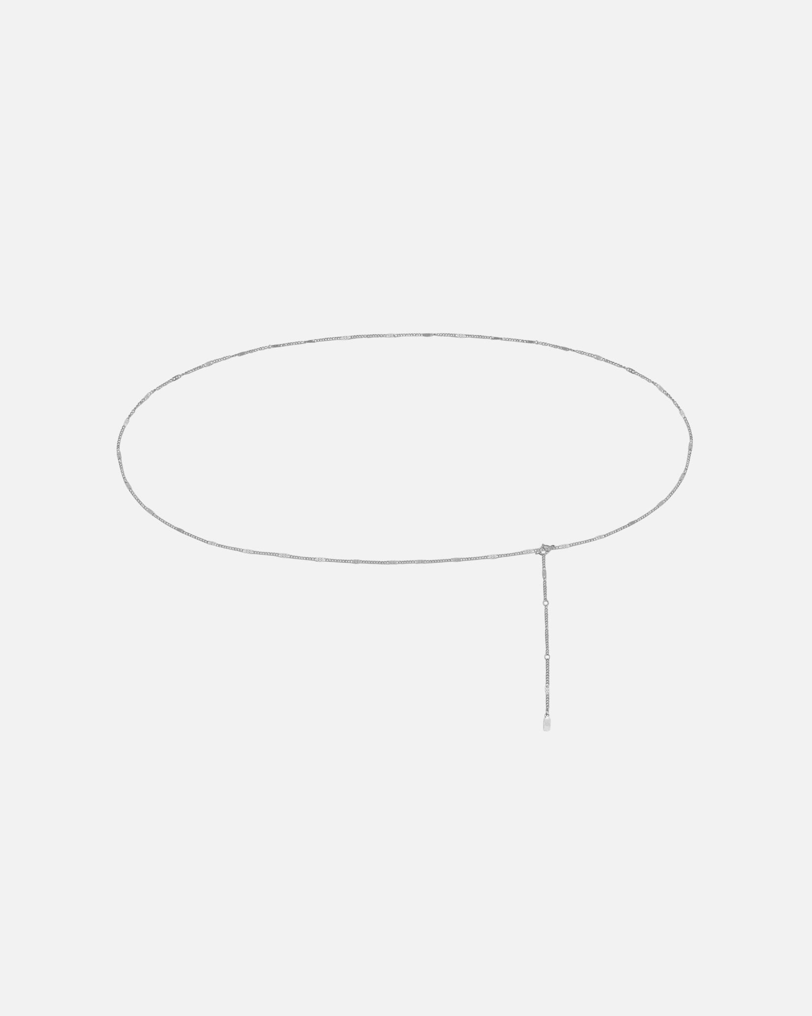 Kette für Weiblich Hey Happiness Default Brand Line Glieder-Bauchkette, Edelstahl Taillenkette Silber