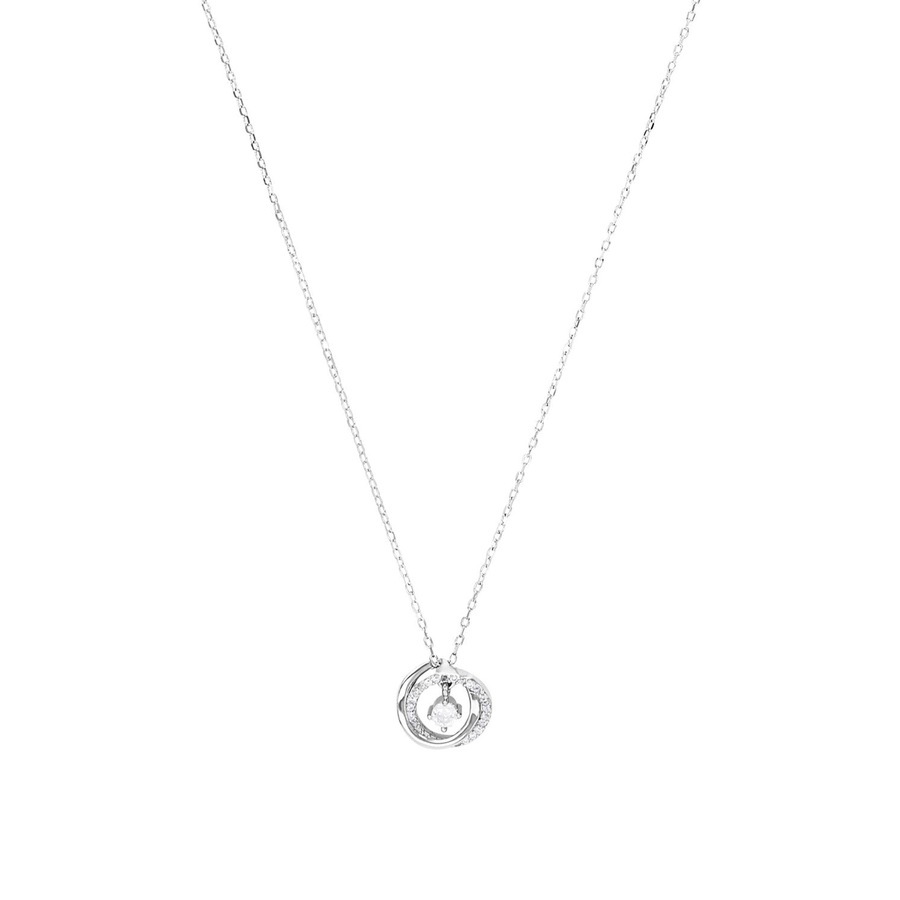 amor Kette mit Anhänger Silber Weiss Damen