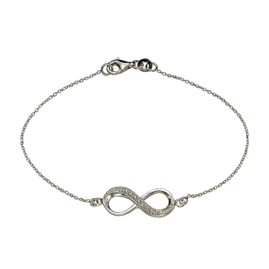 Zeeme Armband 925/- Sterling Silber Zirkonia 19cm Damen