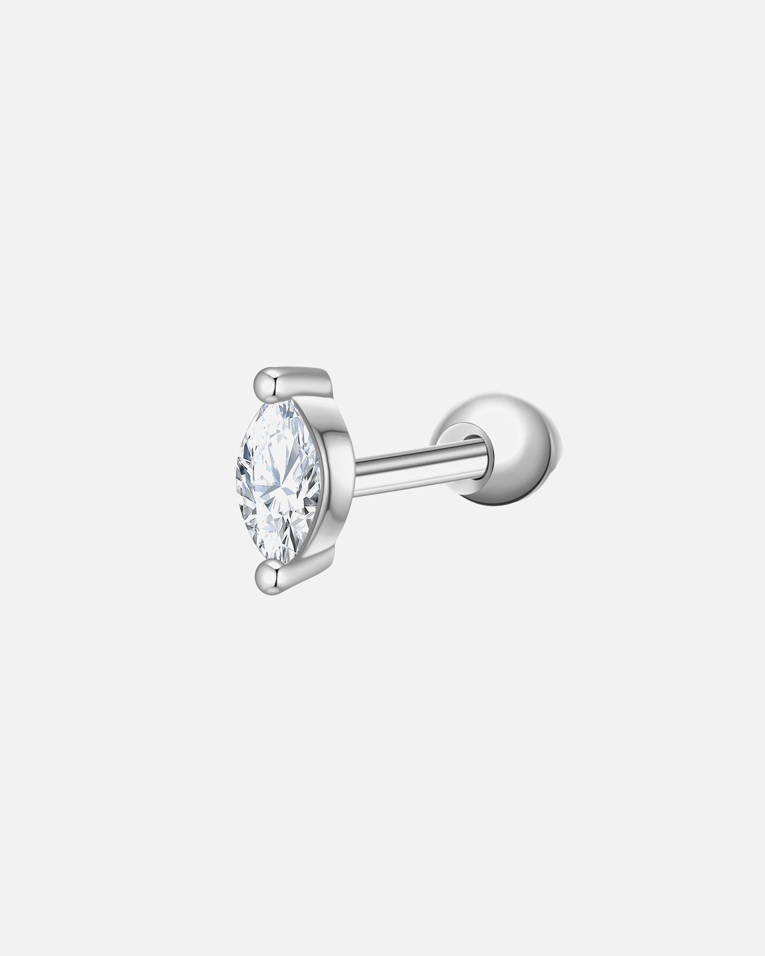 Ohrringe für Weiblich Glanzstücke München Ohrstecker aus Sterling Silber in Silber mit Zirkonia 1,9 mm