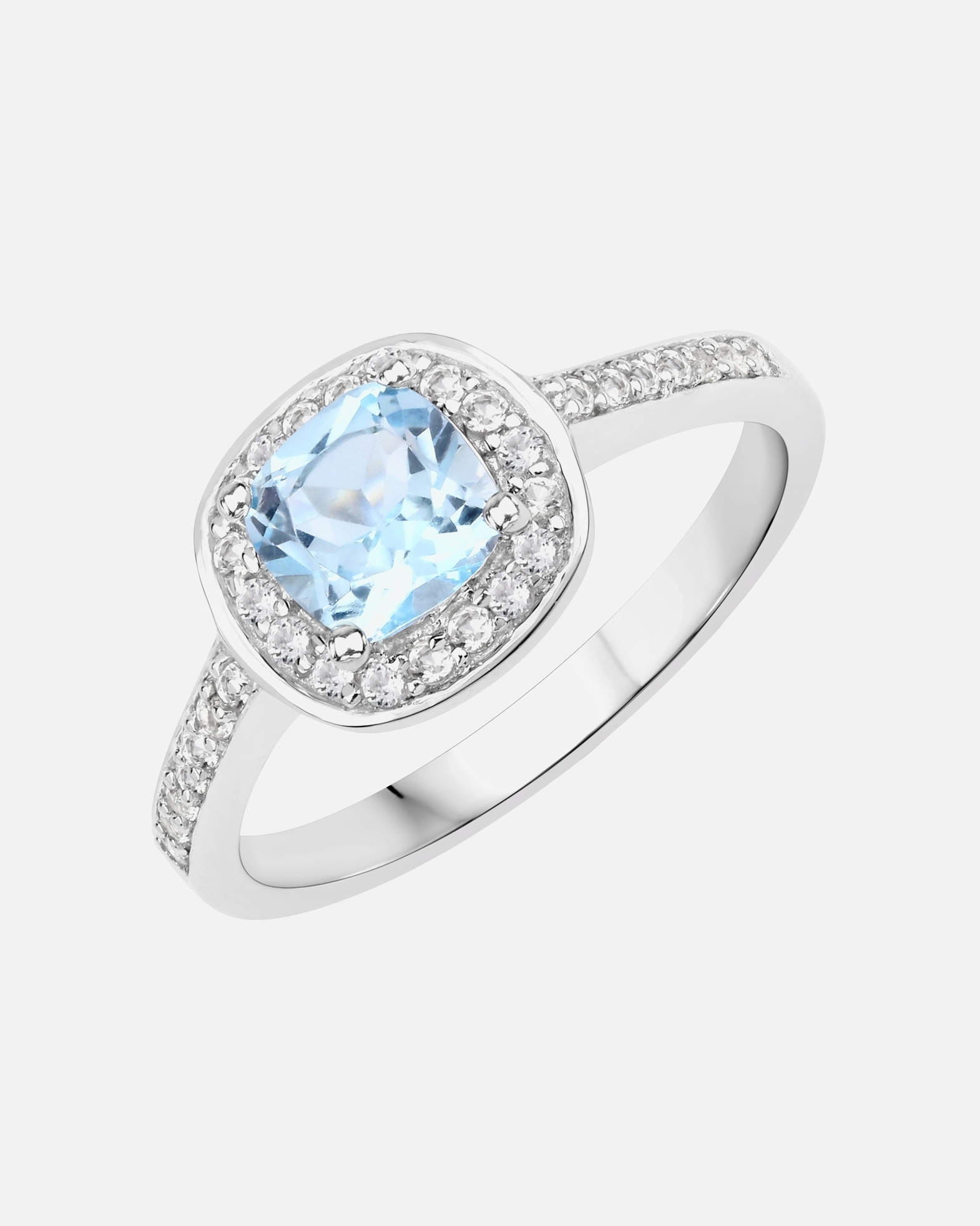Ring für Weiblich Rafaela Donata Ring Sterling Silber Blautopas in Silber 60