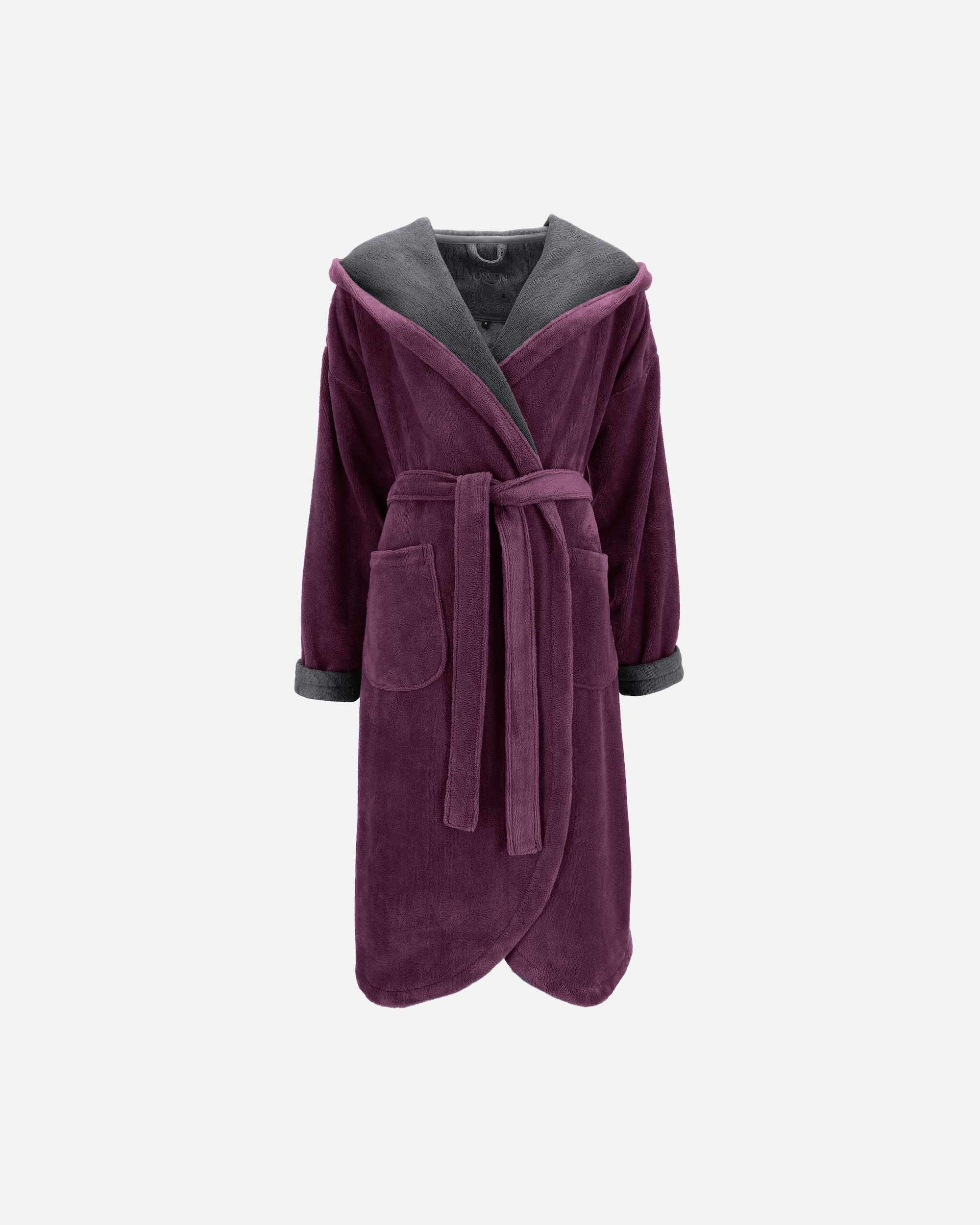 Bademantel für Unisex Vossen Vossen Bademäntel Damen Kapuze Balance Carmen elderberry/graphit L