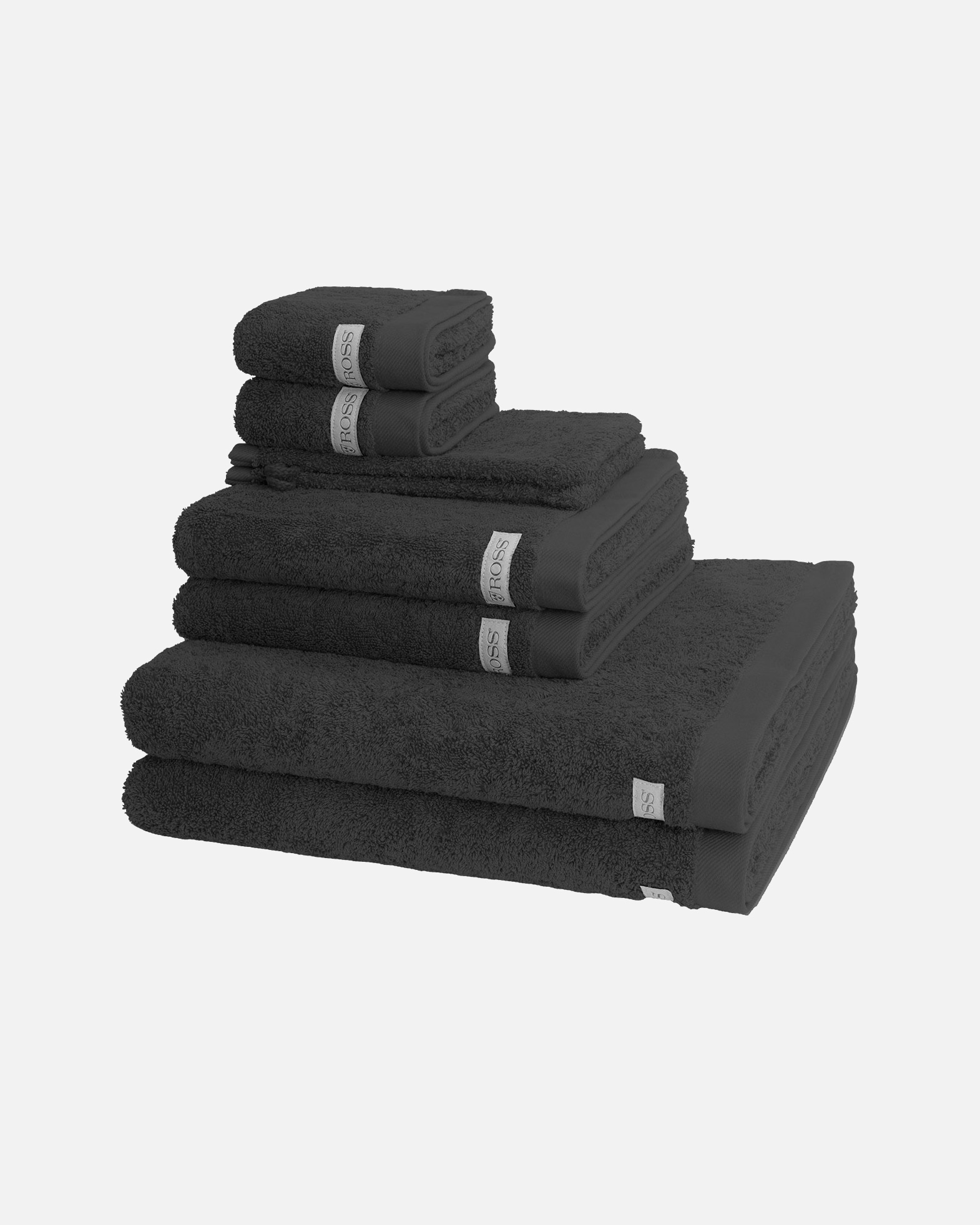 Handtuch für Unisex ROSS Handtuch-Set Sinfonie (8-teilig) Schiefer