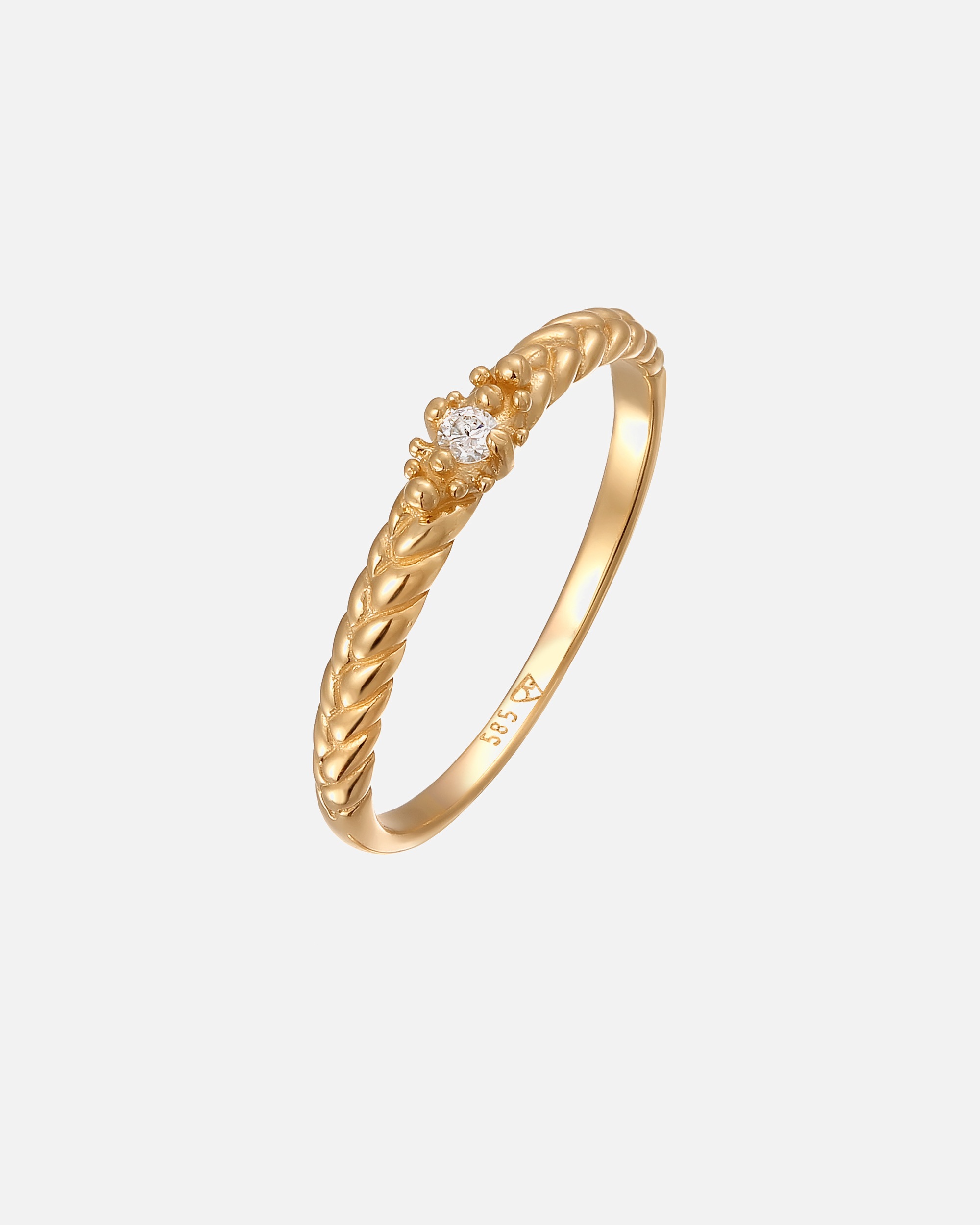 Ring für Weiblich Elli DIAMONDS Elli DIAMONDS Ring mit Diamant Weiß (0.006 ct) 585 Gelbgold 54
