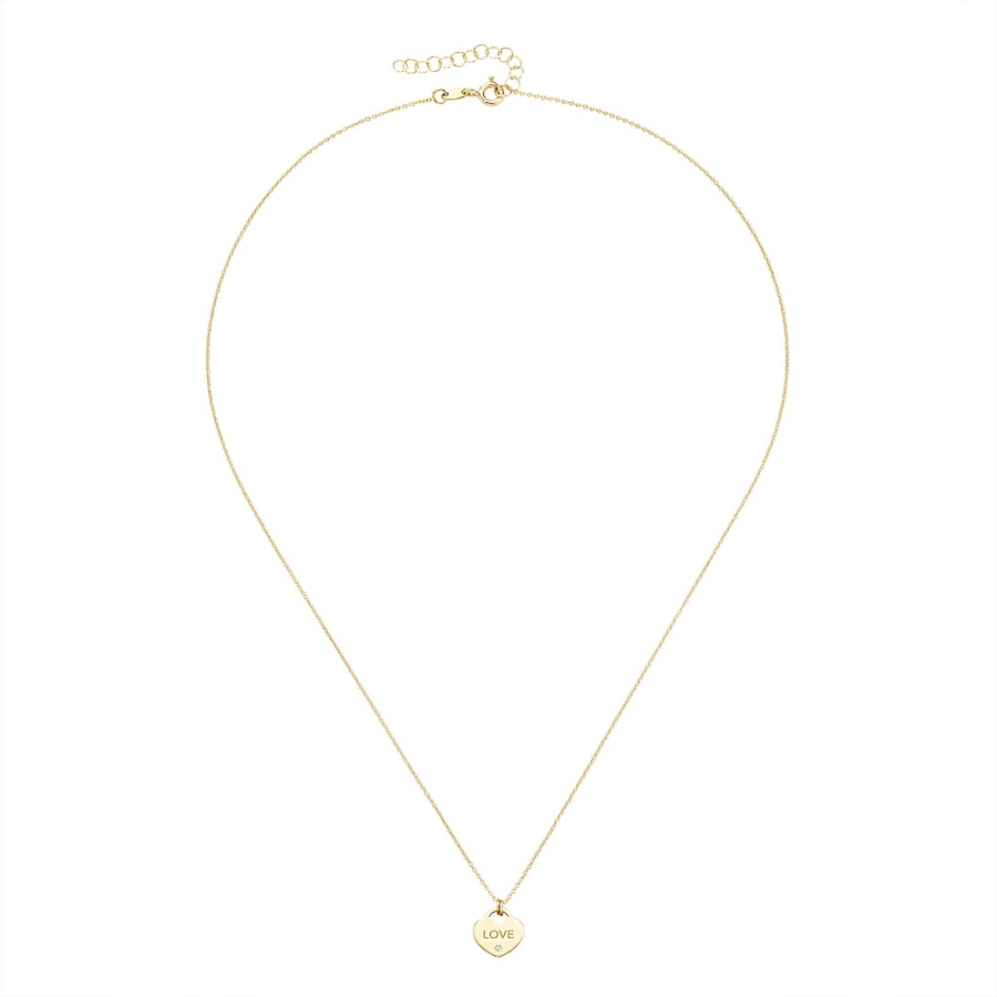Luigi Merano Kette mit Herz Love-Schrift, Gold 375 one size