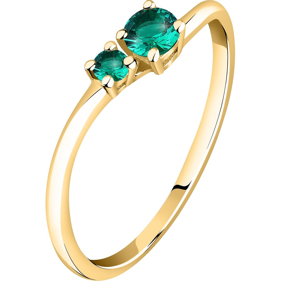 Live Diamond Damenring 375er Gelbgold, recycelt 56 Damen