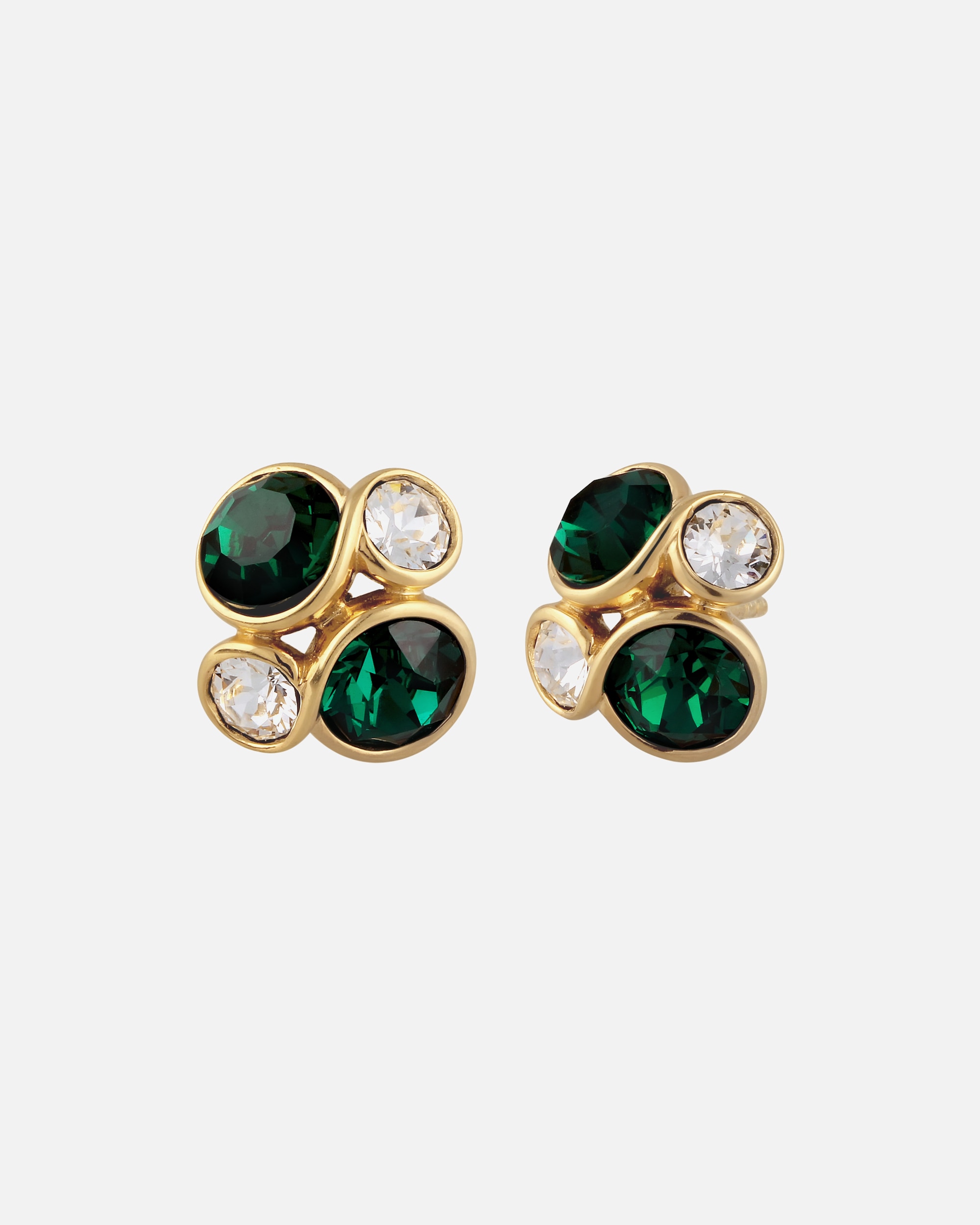 Ohrringe für Weiblich Elli Ohrstecker mit Kristallen von Swarovski® 925 Sterling Silber goldfarben