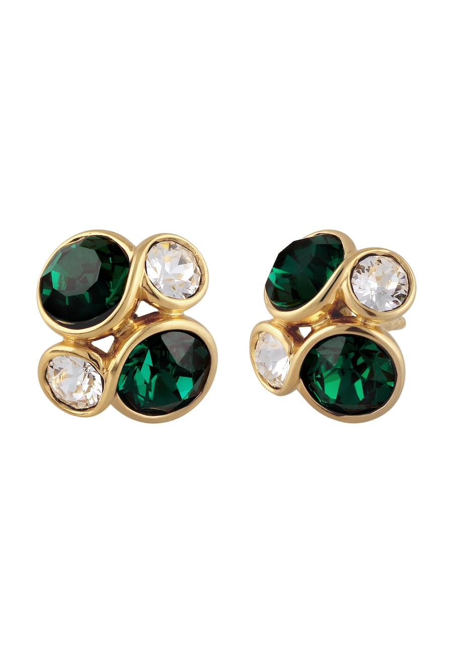 Elli Ohrstecker mit Kristallen von Swarovski 925 Sterling Silber goldfarben Damen