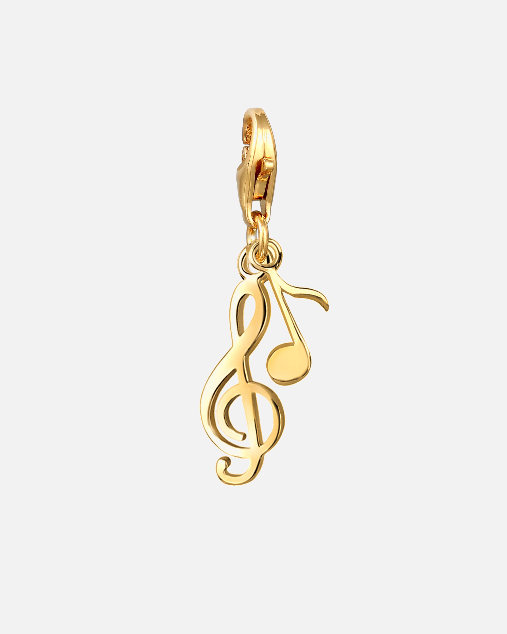 Schmuckanhänger für Weiblich Elli Notenschlüssel Musik Melodie 925 Sterling Silber goldfarben