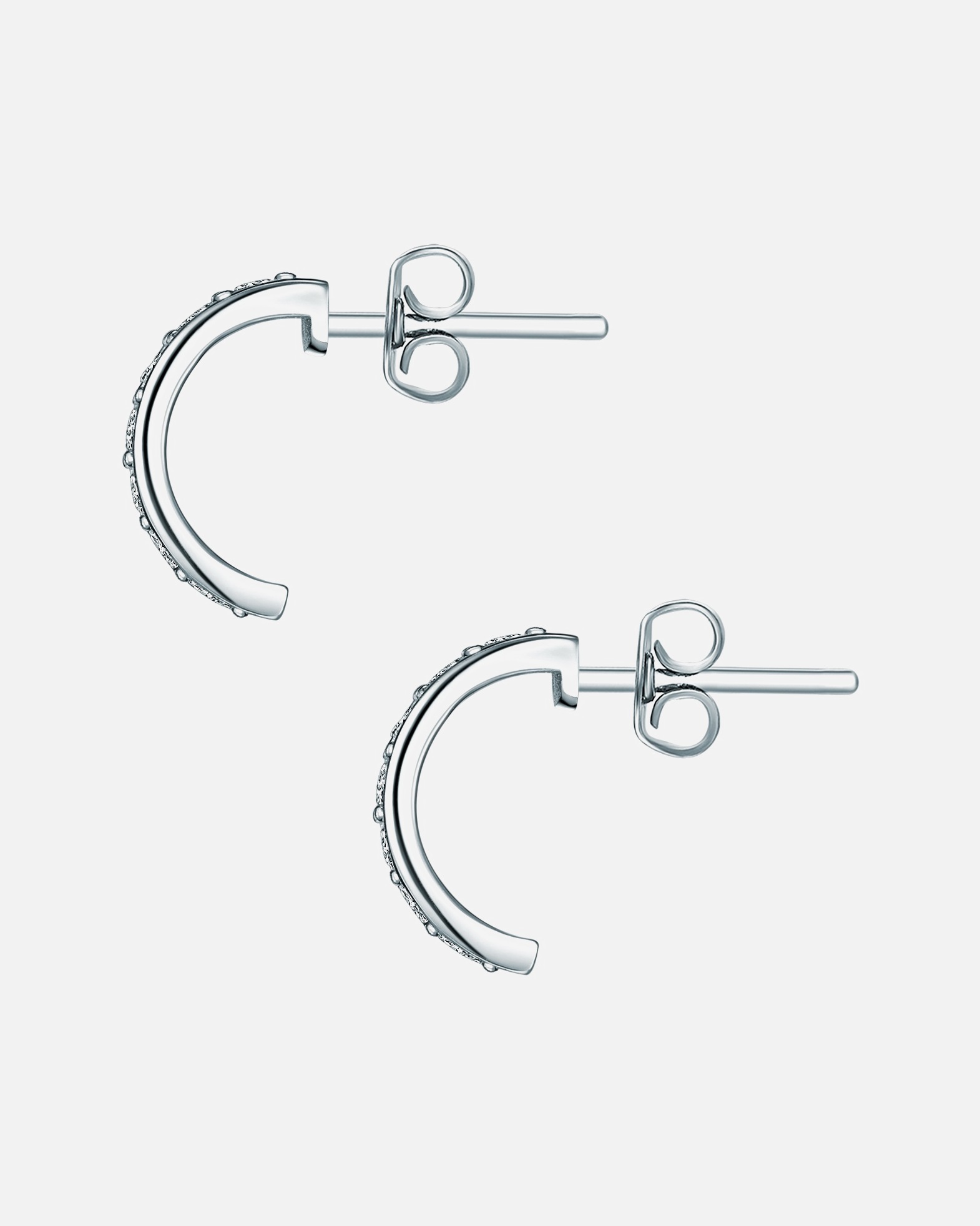 Creolen für Weiblich Rafaela Donata Creolen Sterling Silber Zirkonia in Silber 12,8 mm