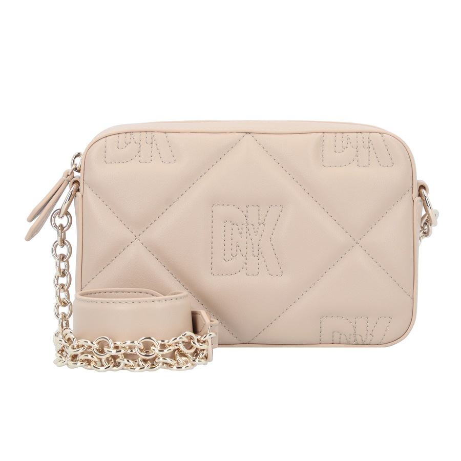 DKNY Crosstown Umhängetasche Leder 20 cm neutral Silber Damen