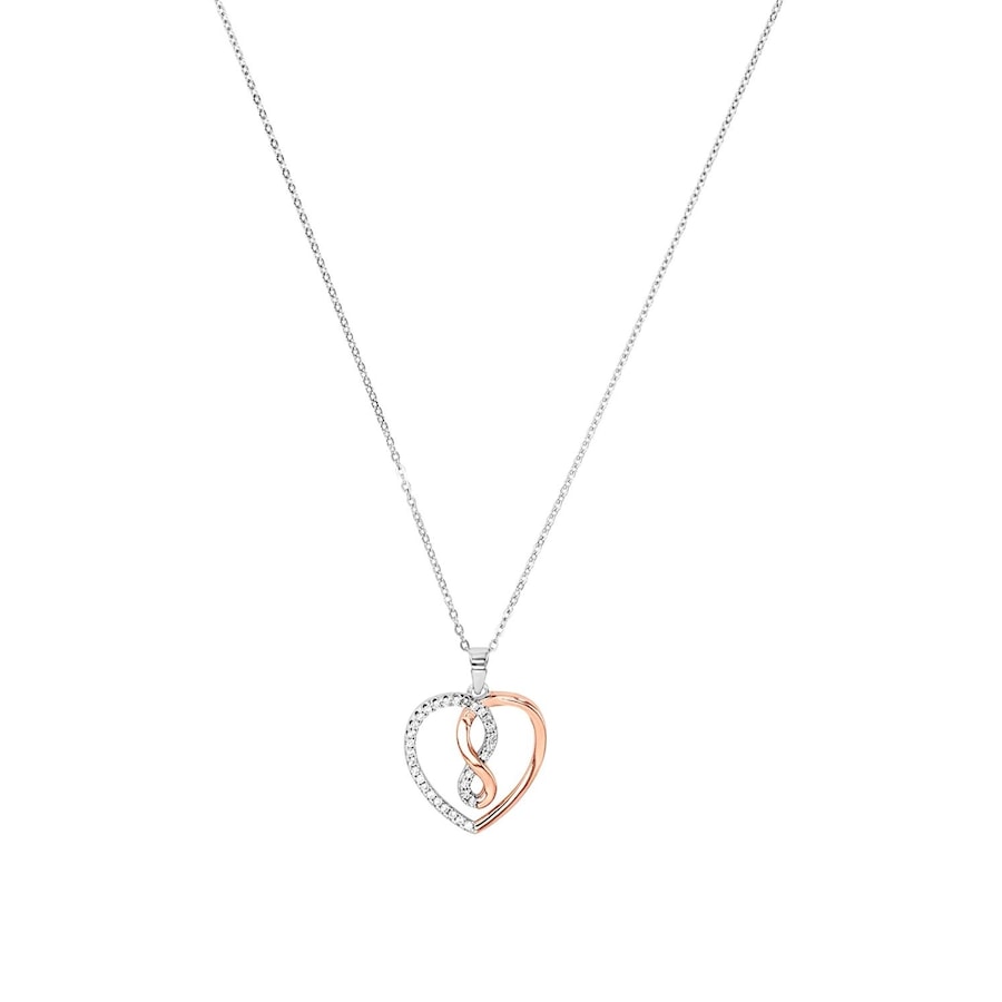 amor Kette mit Anhänger Bicolor Weiss Damen