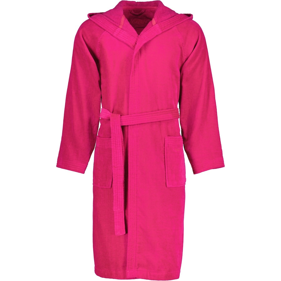 Vossen Bademäntel unisex Kurzmantel mit Kapuze Texas cranberry - 3770 S Weiss