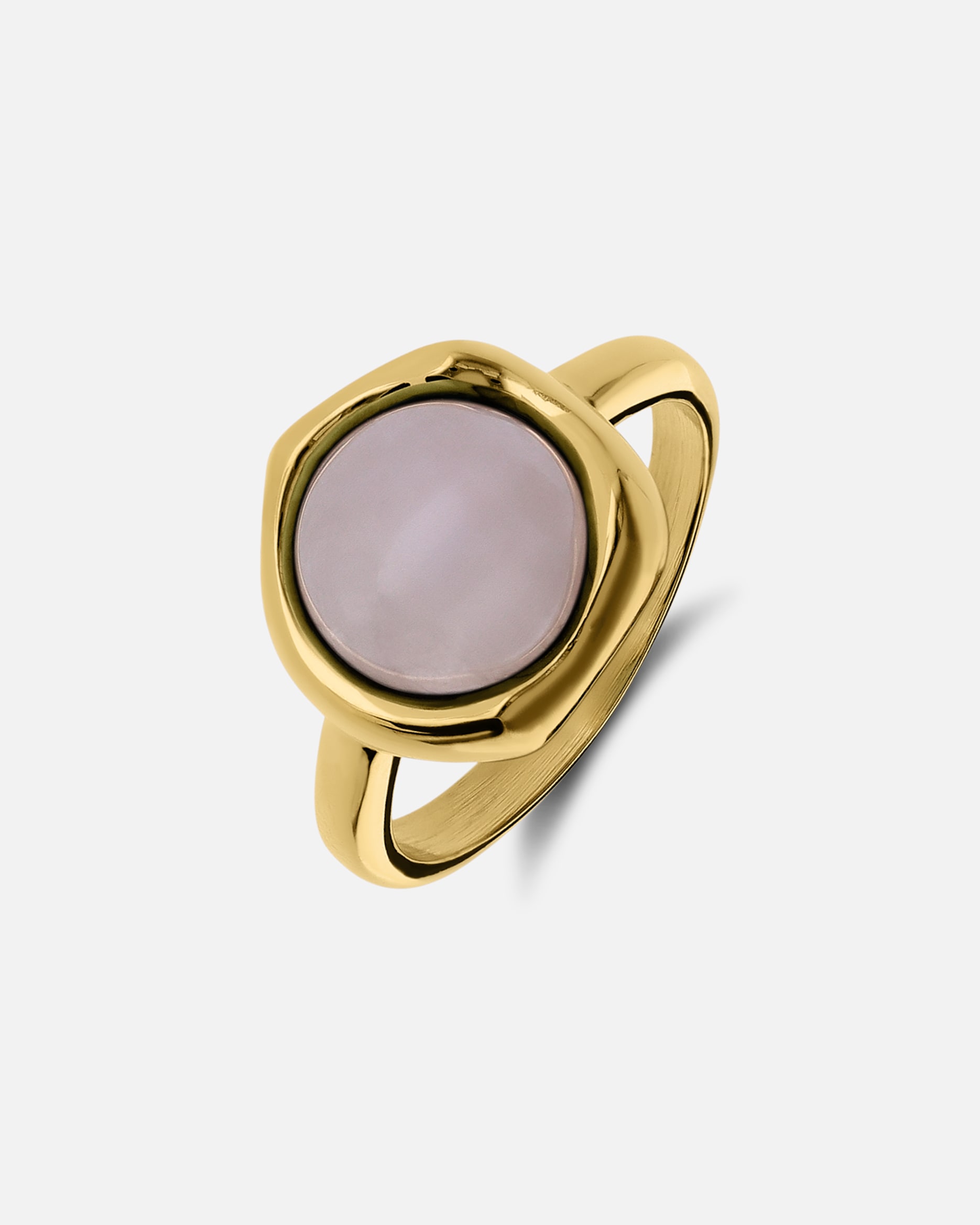 Ring für Weiblich Lucardi Ring Stahl - Gelbgold legiert Rosa - 63mm