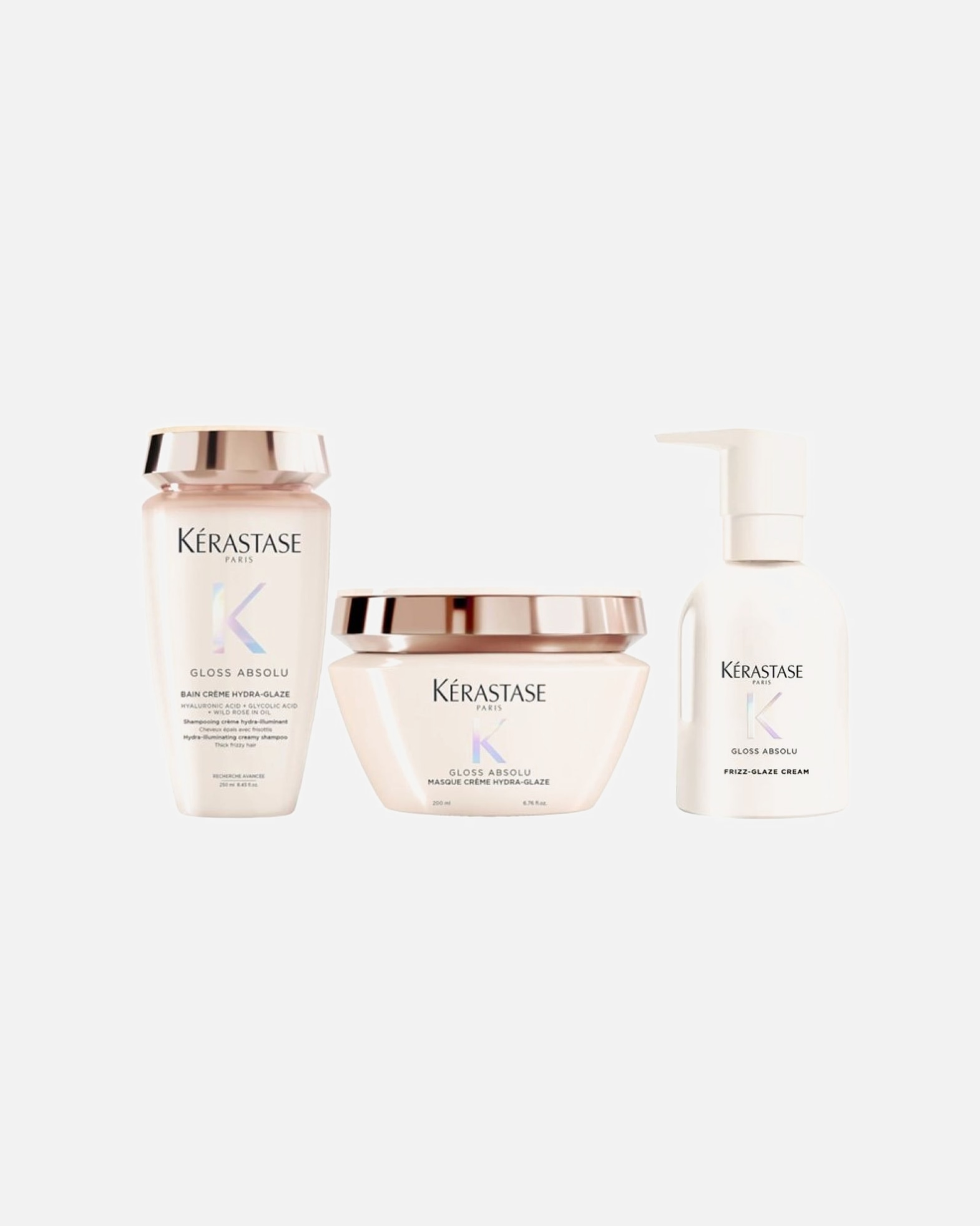 Haarpflegeset für Weiblich Kérastase Gloss Absolu Créme 3er Set (Créme Shampoo / Masque / Glaze Cream) 1 Stück