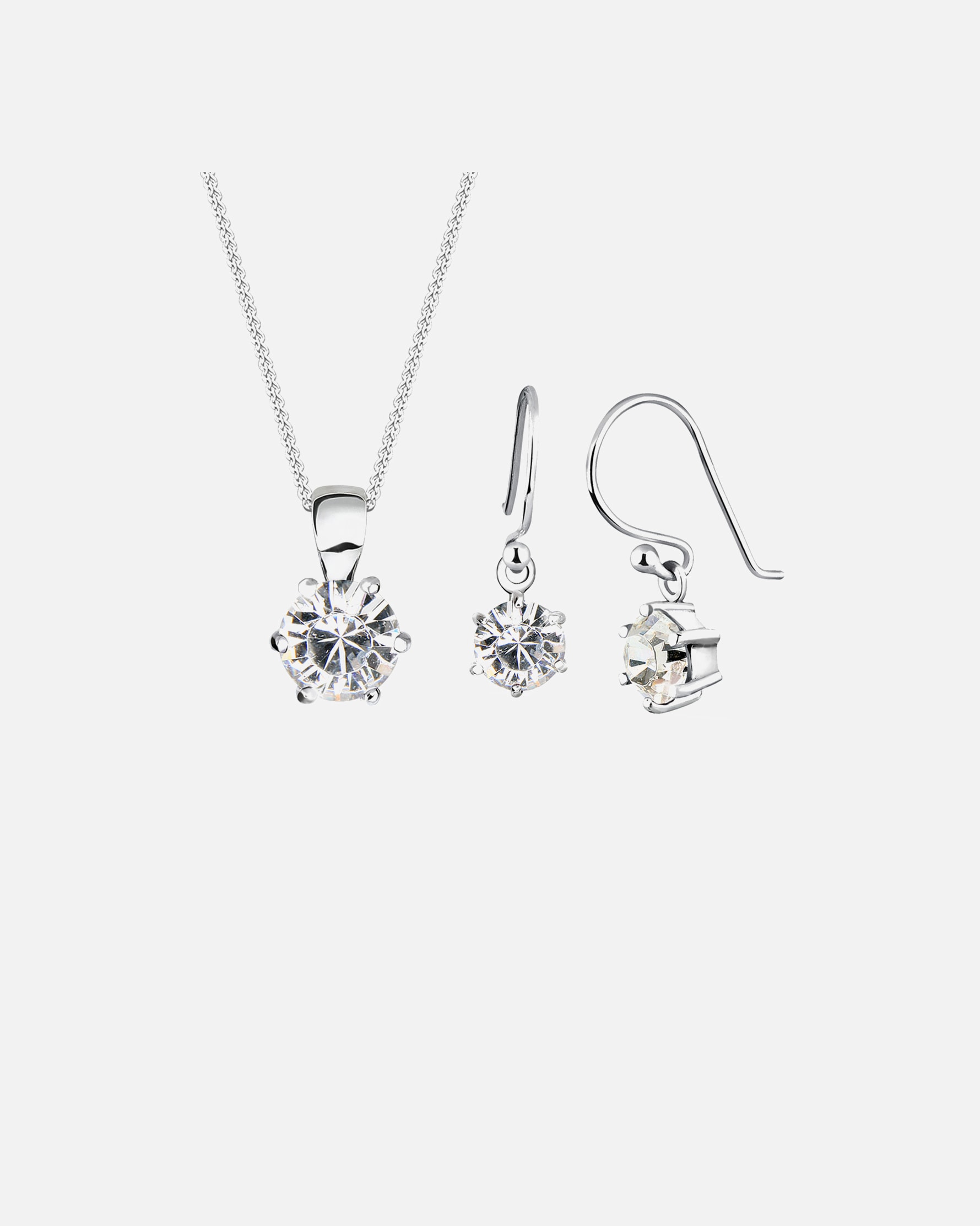 Schmuckset für Weiblich Elli Sterling Silber, mit Kristallen von Swarovski® Weiß