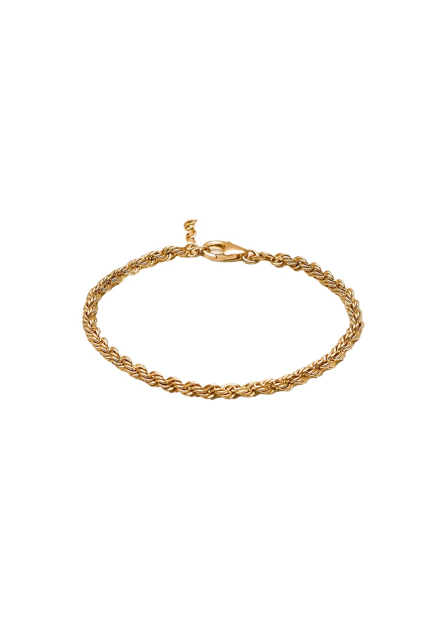 Stilnest Kordel 925 Sterling Silber goldfarben Damen
