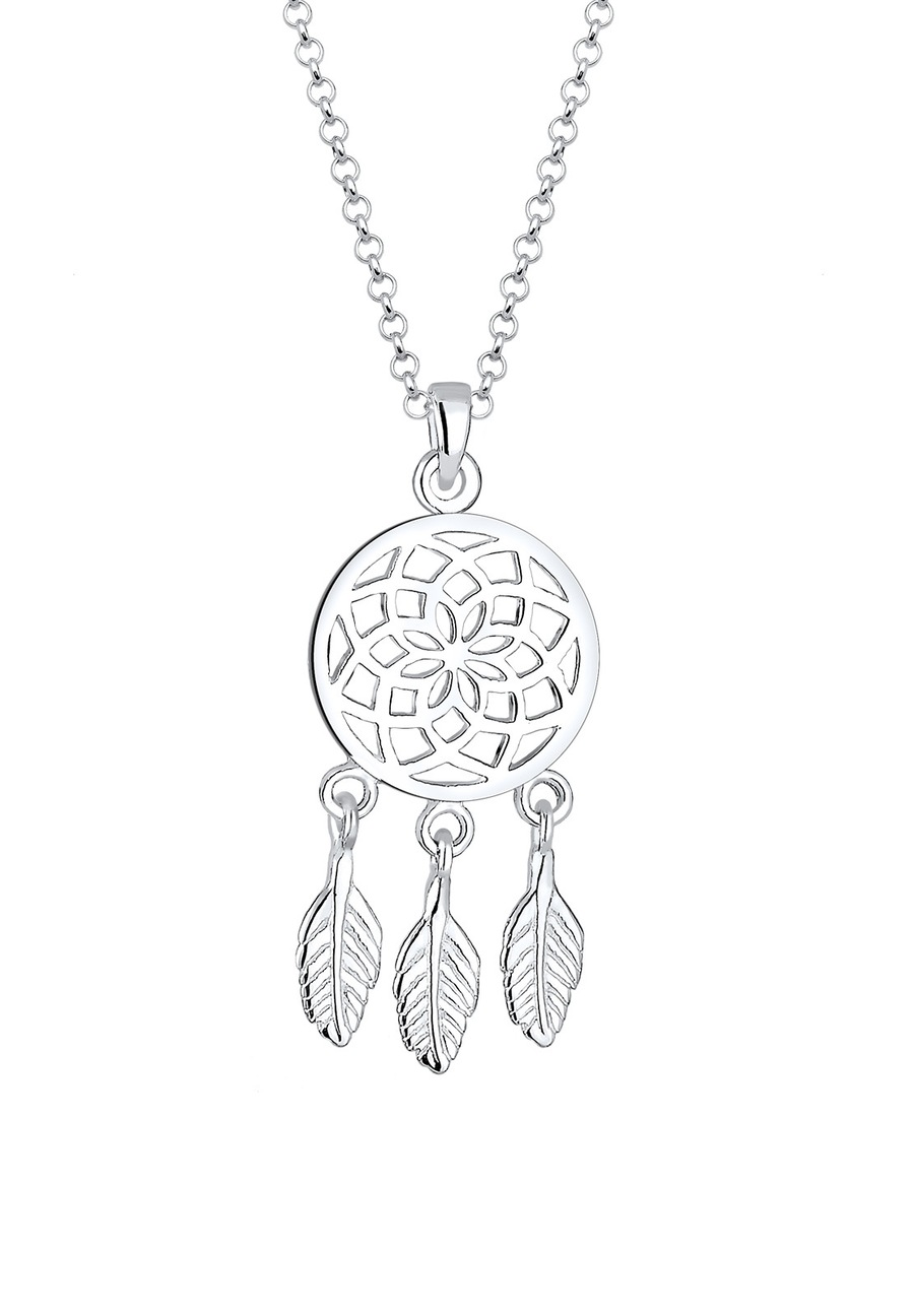 Elli Traumfänger Feder Boho Hippie 925 Sterling Silber 45 Damen