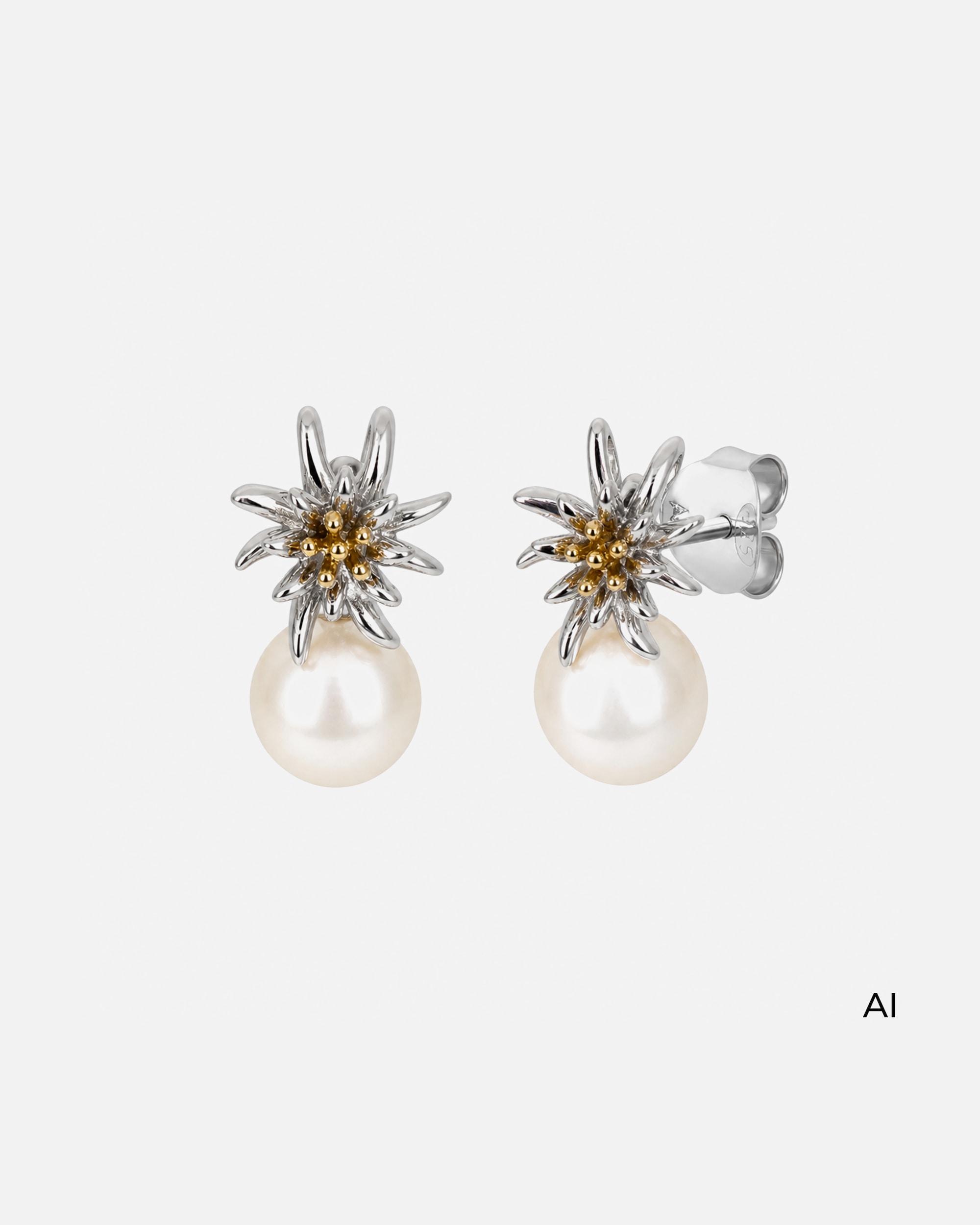 Ohrringe für Weiblich Celesta Ohrstecker 925/- Sterling Silber Süßwasserzuchtperle weiß weiß