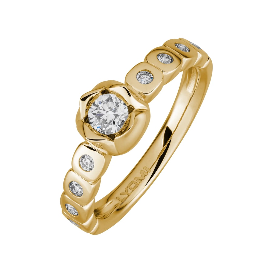 Lyomi Ring 585/- Gold Diamant Lab Grown weiß 0,41ct. 050 (15,9) Damen