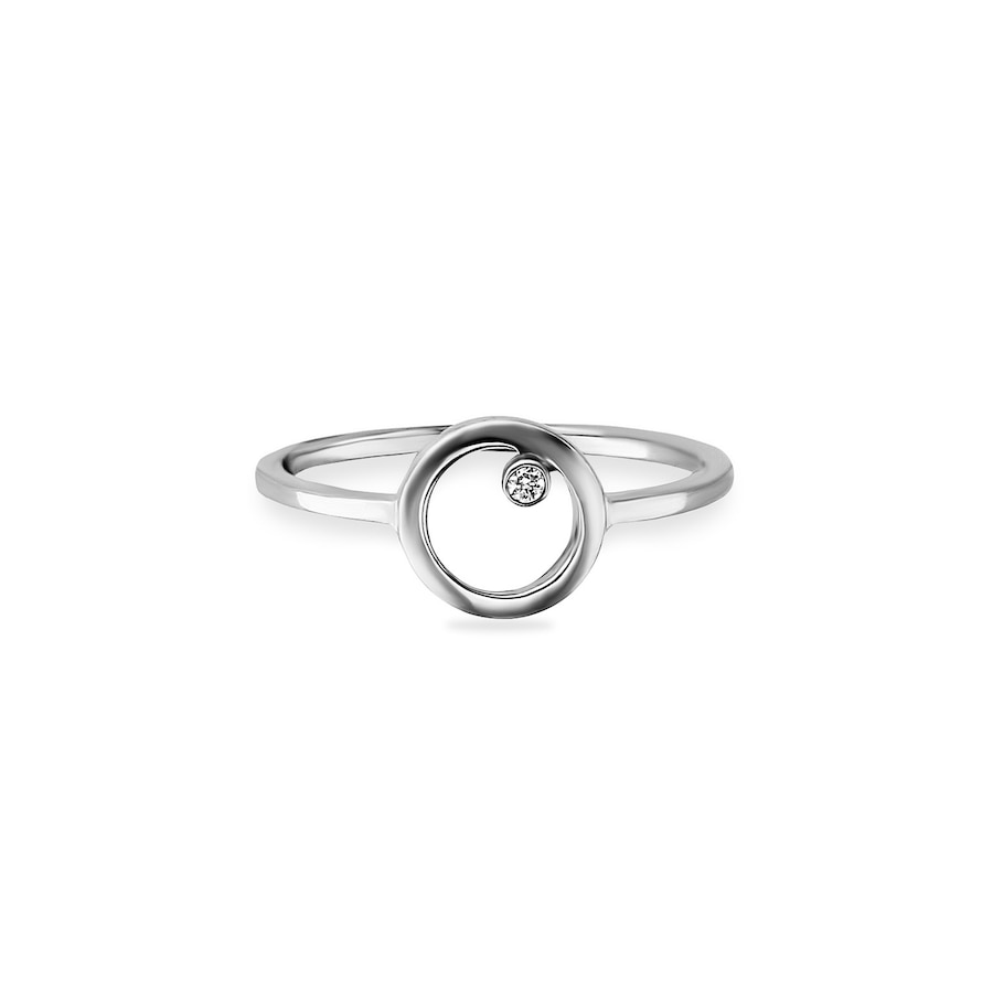 caï Ring 925/- Sterling Silber Zirkonia weiß 054 (17,2) Damen