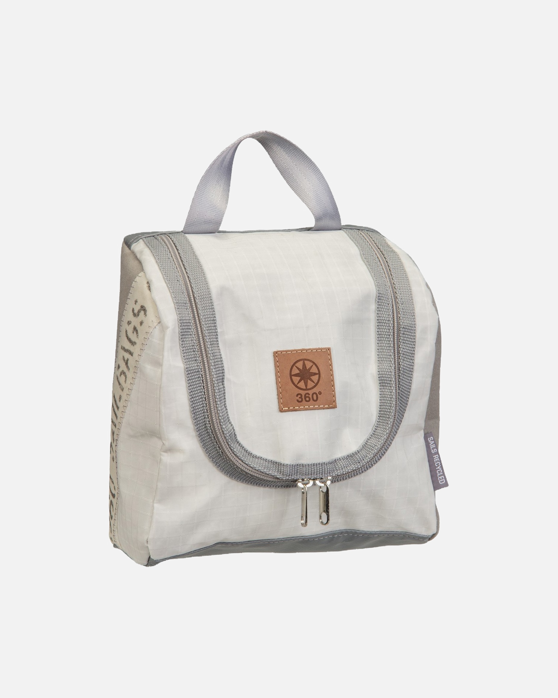 Kulturtasche für Unisex 360Grad Kulturbeutel Matrose XL Stencil Weiss/Grau