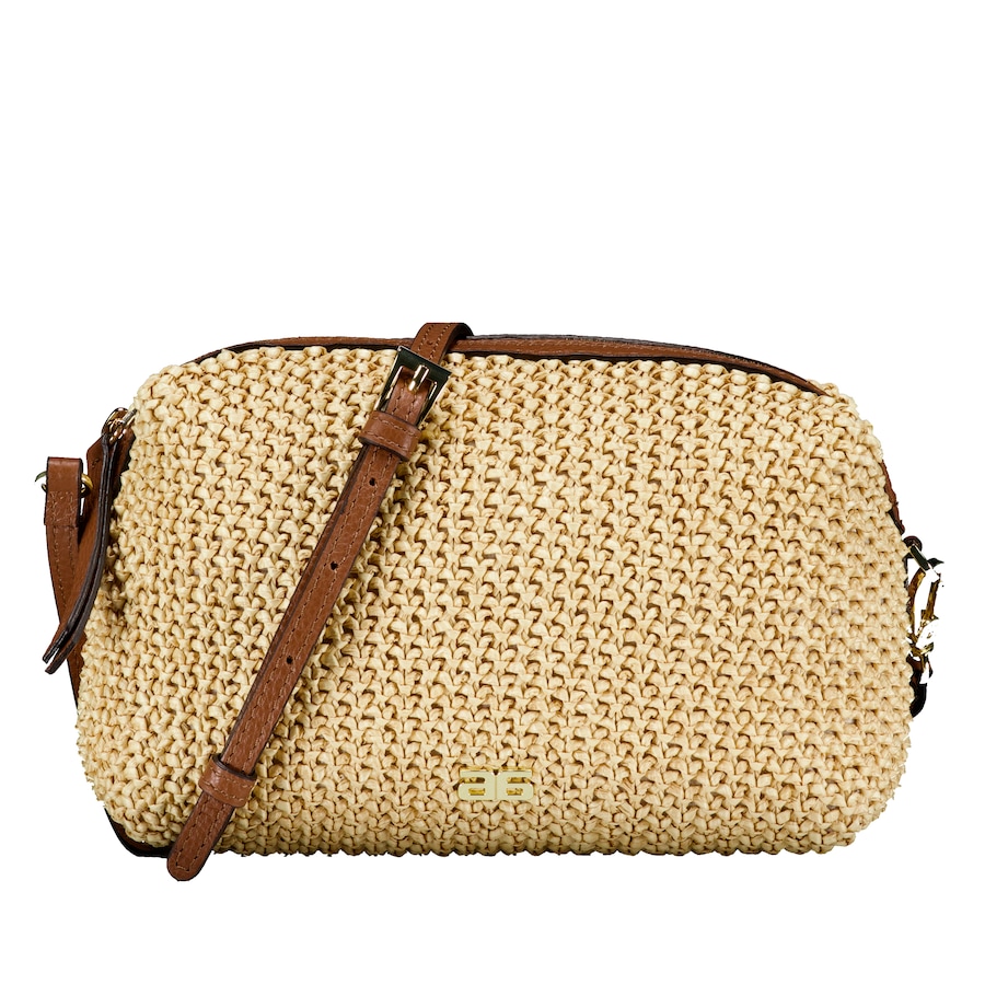 abro Umhängetasche Kaia Raffia Maglia Natural Nut Nude Damen