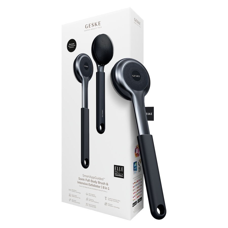 GESKE Sonic Full-Body Brush & Intensive Exfoliator | 8 in 1 Black