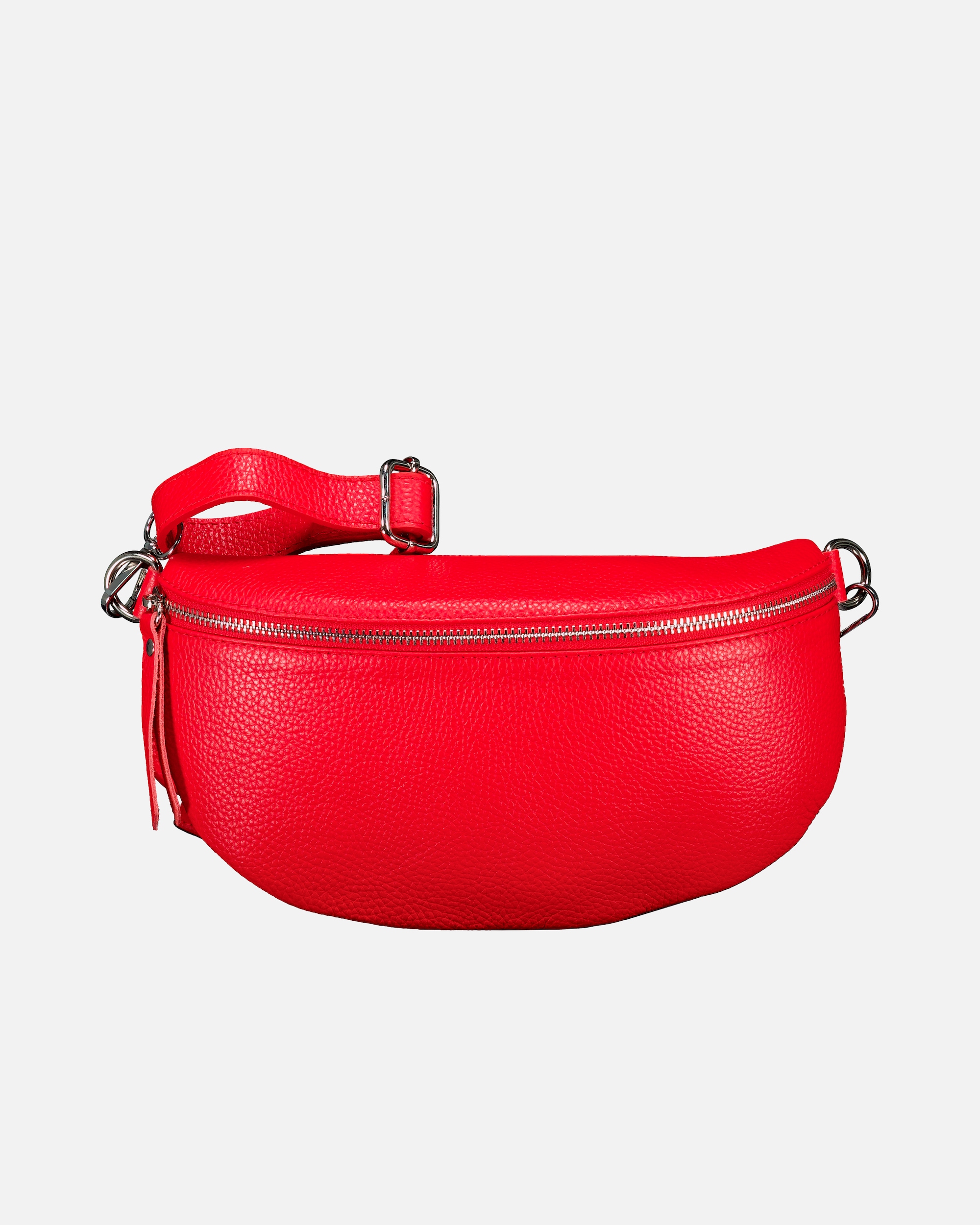 Bauchtasche für Weiblich Hausfelder Manufaktur Gürteltasche mit Silberfittings Rot