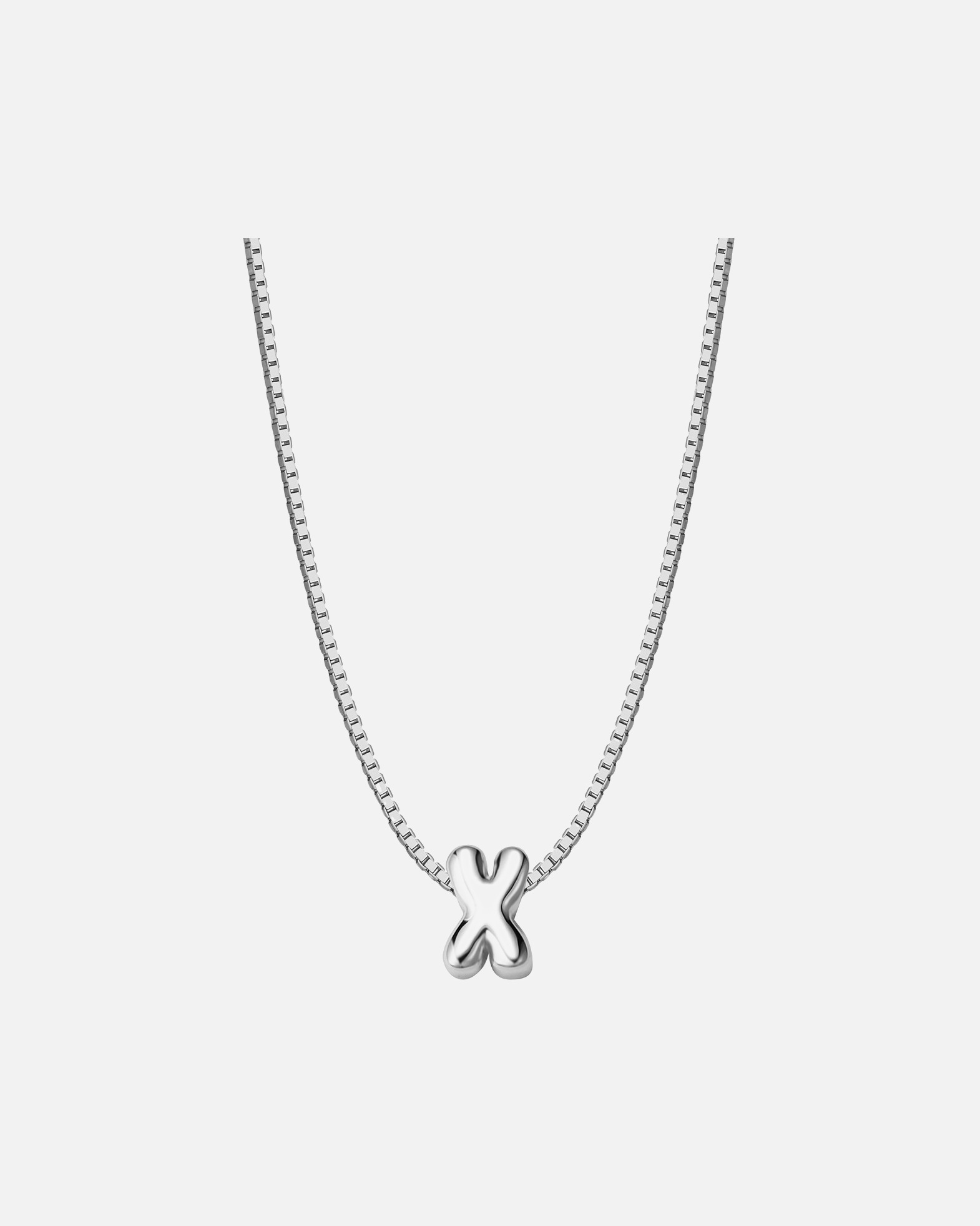 Halskette für Weiblich Glanzstücke München Halskette Buchstabe X aus Sterling Silber in silber 40,0 cm Basiskette + 5,0 cm Verlängerung