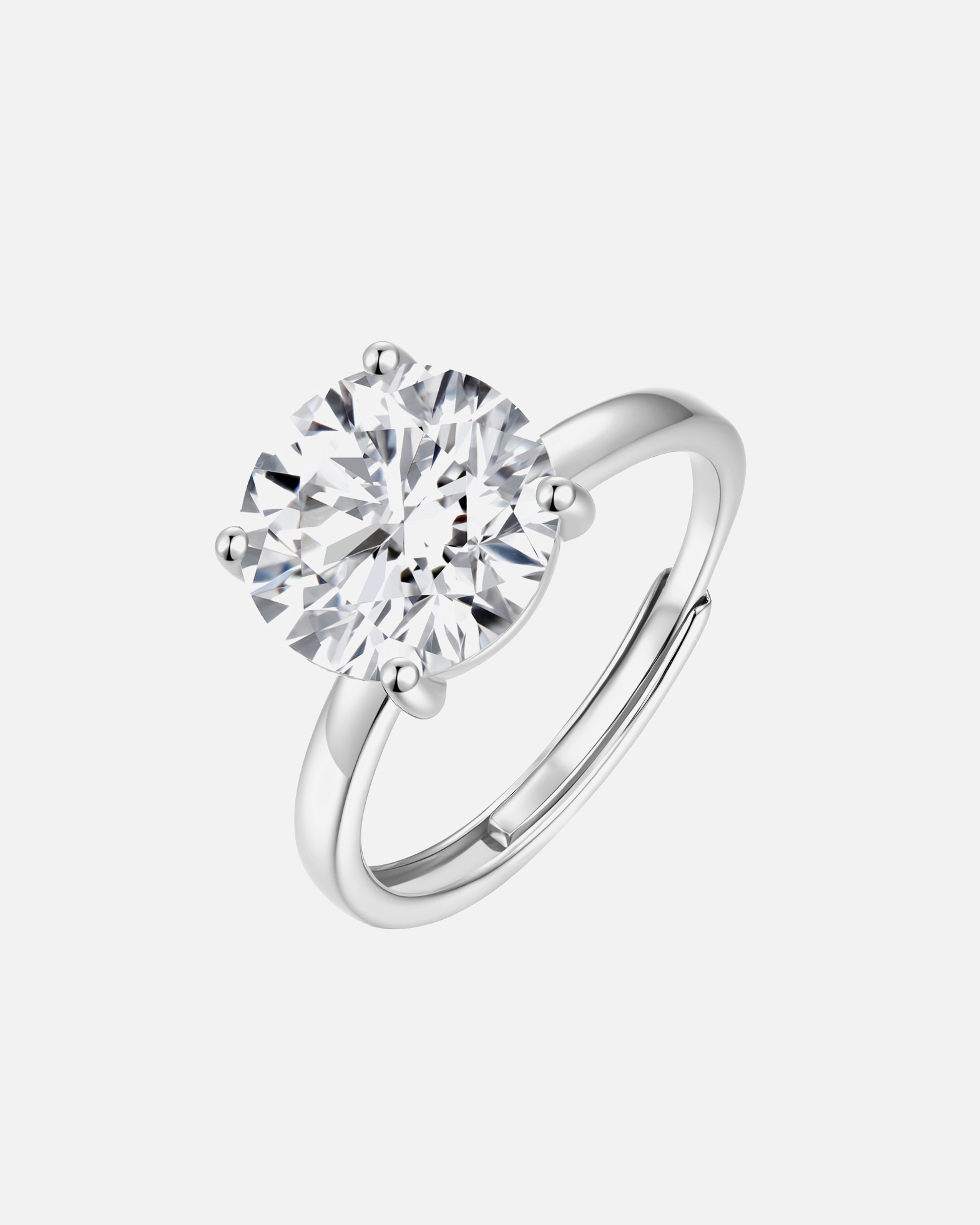 Ring für Weiblich Lulu & Jane Ring aus Messing in Silber mit Zirkonia 54